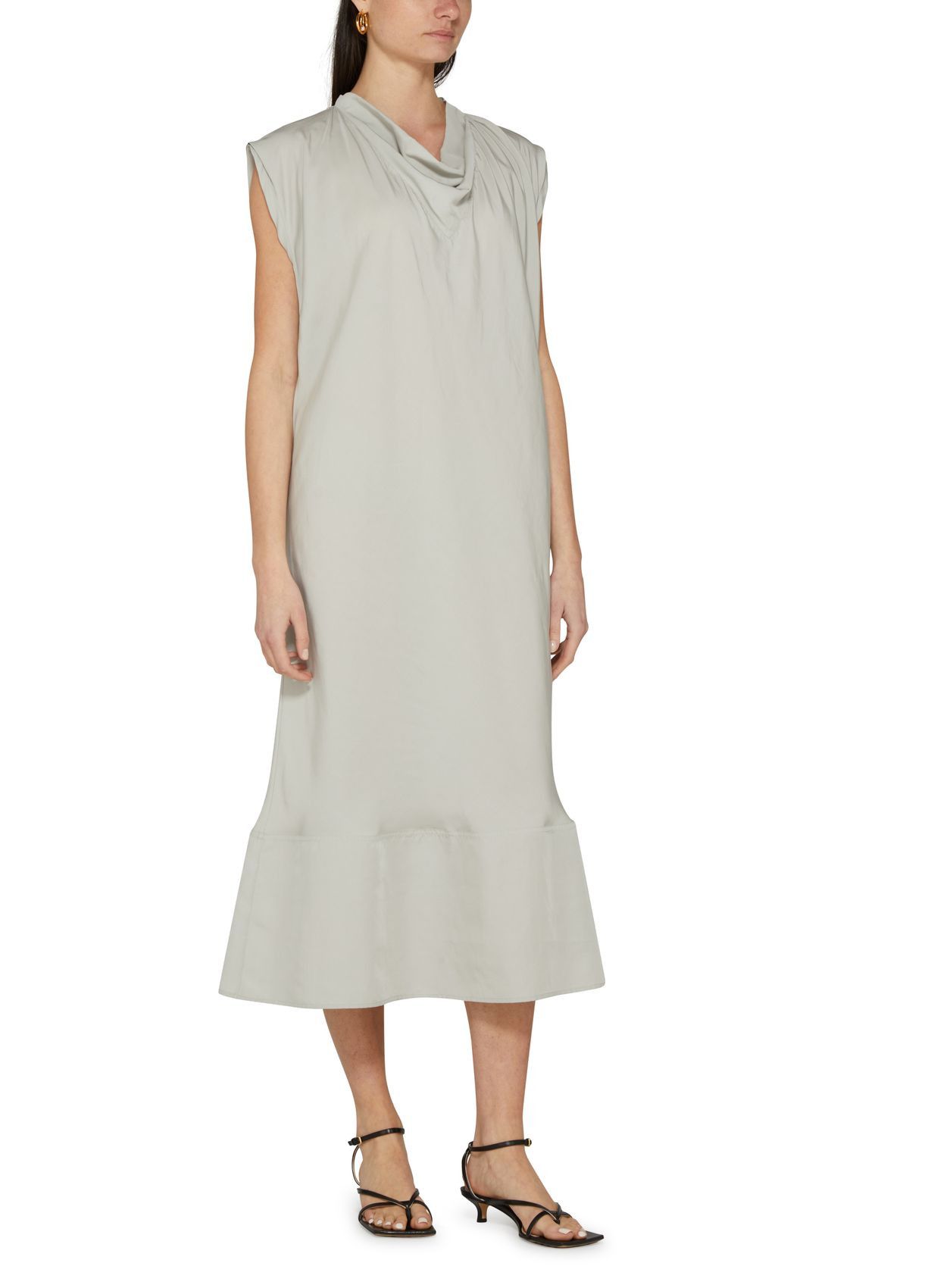 Lemaire o1s22i1n1024 Diagonal Cut Midi Dress in Grey Size S / US 4 / IT 40 - 1 Thumbnail