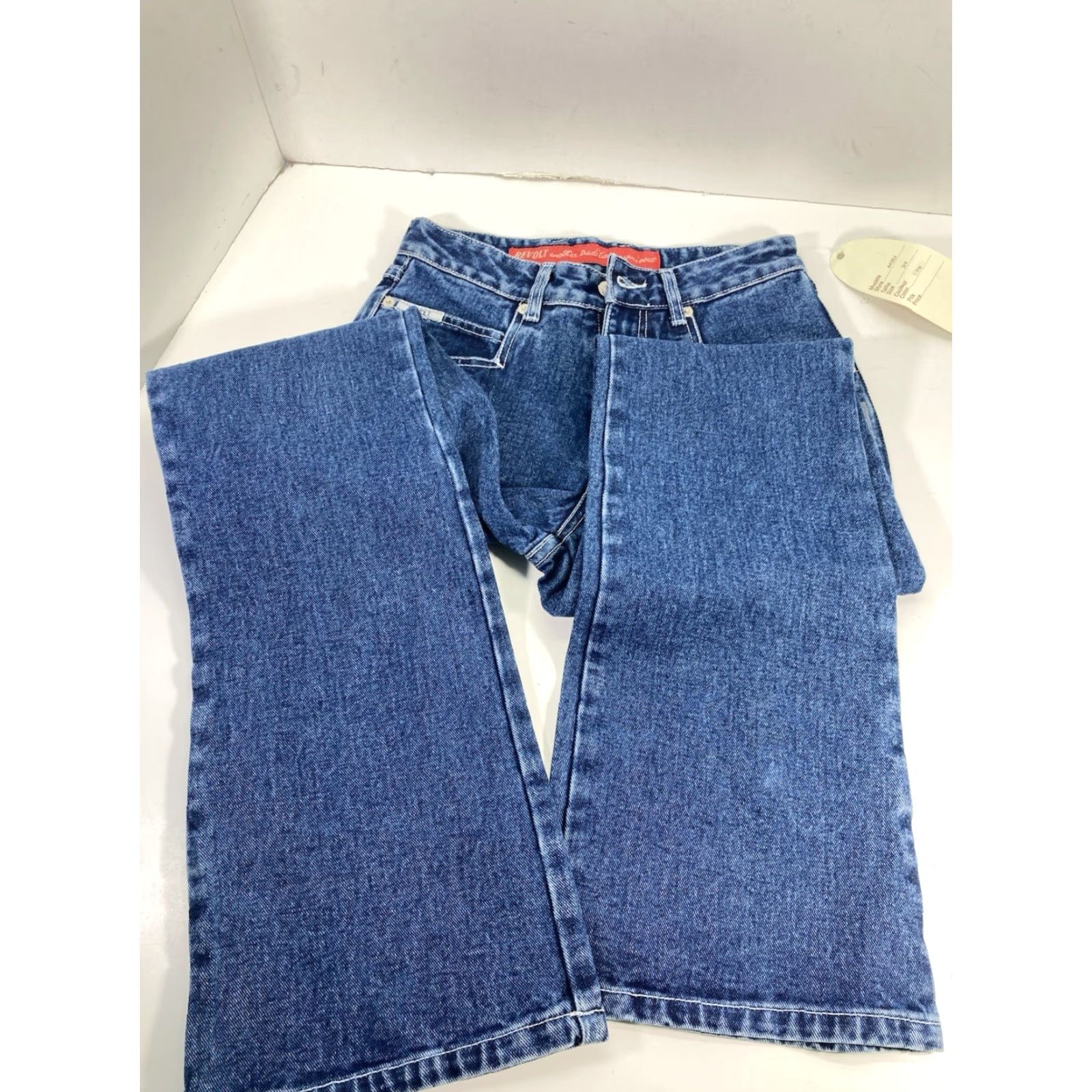 Denime VINTAGE Revolt Jeans Women 26x30 Blue Denim 100% Cotton Bootcut Flair Fit NWT NOS Size 26" / US 2 / IT 38 - 7 Thumbnail