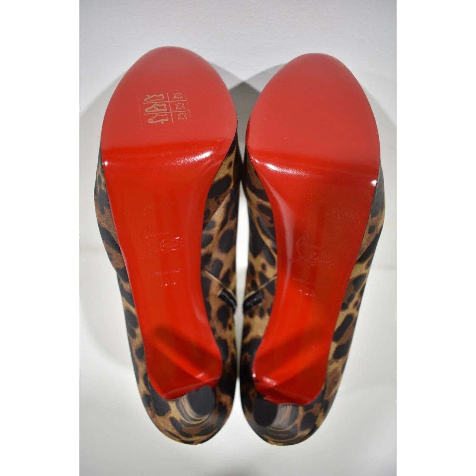 Christian Louboutin Christian Louboutin Bianca Booty 120 Leopard Brown Size US 10.5 / IT 40.5 - 12 Thumbnail