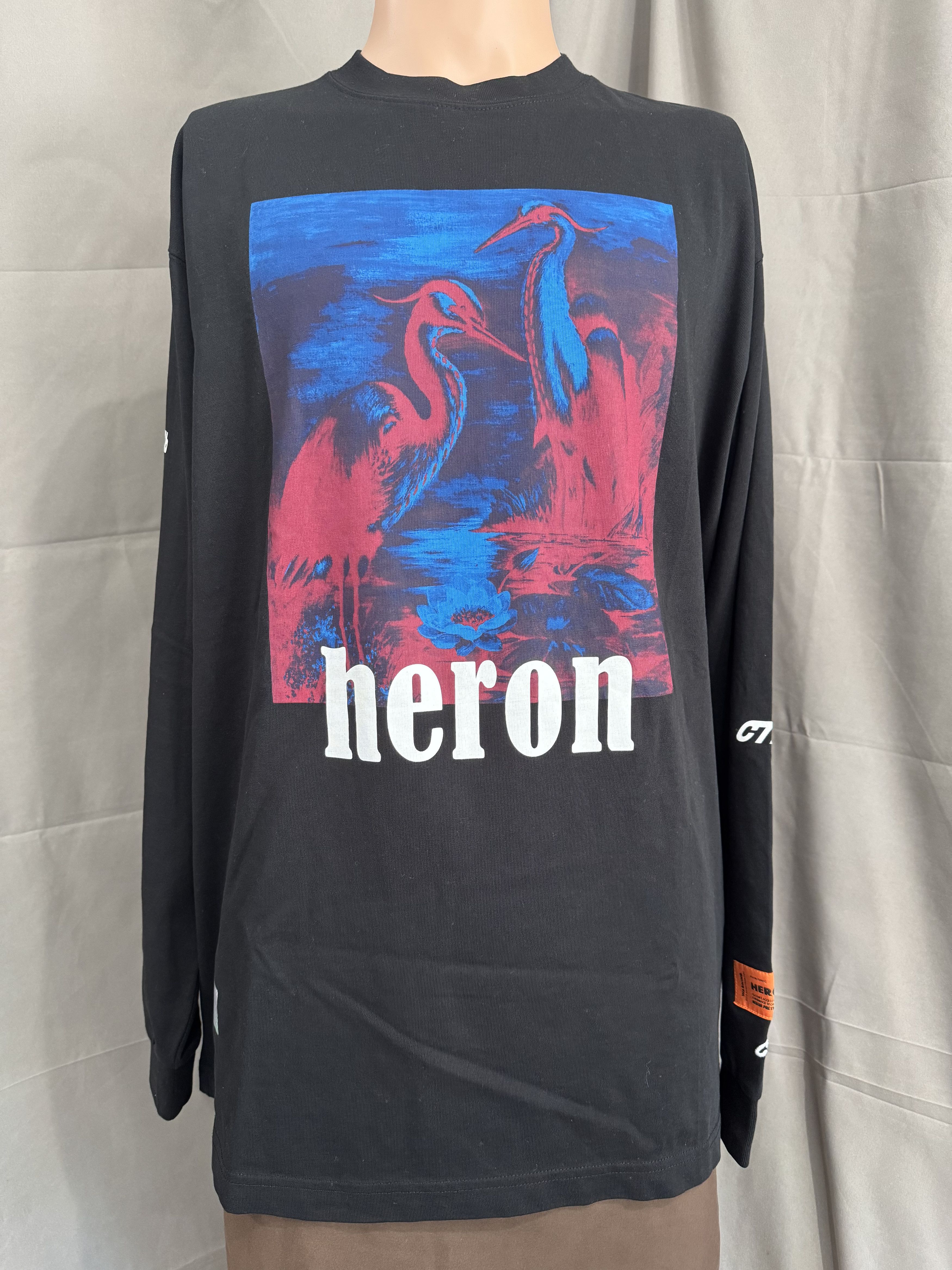 Heron Preston Heron Preston Black Graphic Long Sleeve Shirt Size Small Size US S / EU 44-46 / 1 - 1 Thumbnail