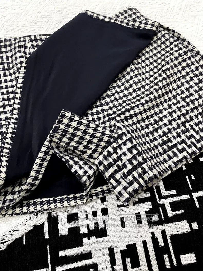 Dior Dior Black and White Sutra ‮ Qiandian ‬ Bird Plaid Skirt S Size 25" / US 0 / IT 36 - 2 Thumbnail