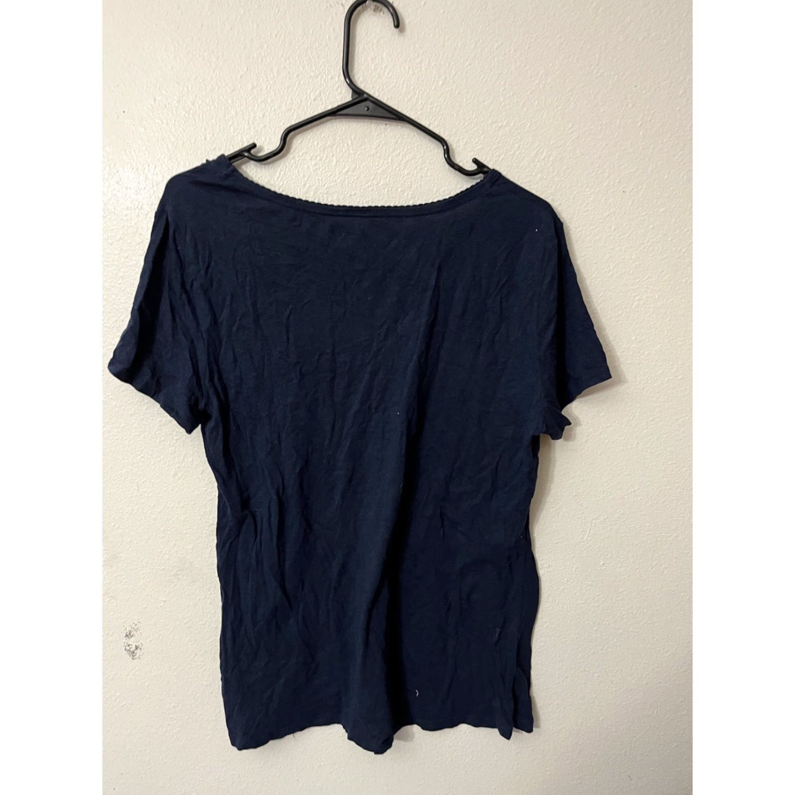 Nautica VINTAGE Nautica T-Shirt Women’s Solid Short Sleeve Pullover 100% Cotton L Blue Womens Size L / US 10 / IT 46 - 3 Thumbnail