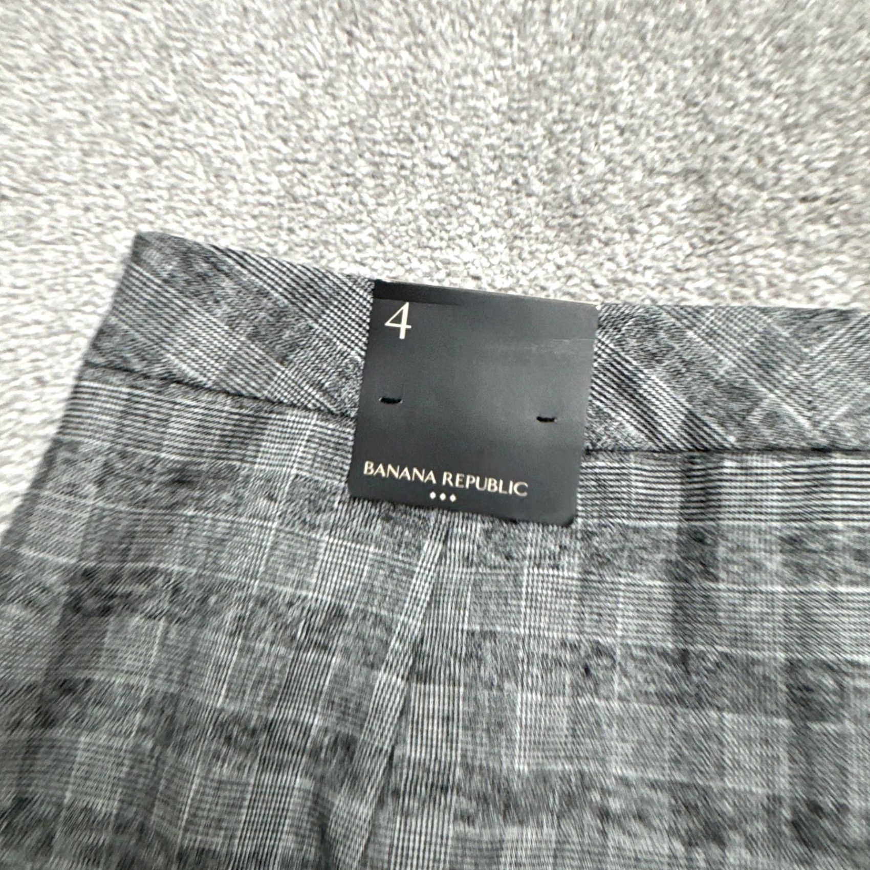 Banana Republic Banana Republic Gray Plaid A-Line Mini Skirt High Rise Stretch NWT Womens 4 Size 27" / US 4 / IT 40 - 4 Thumbnail