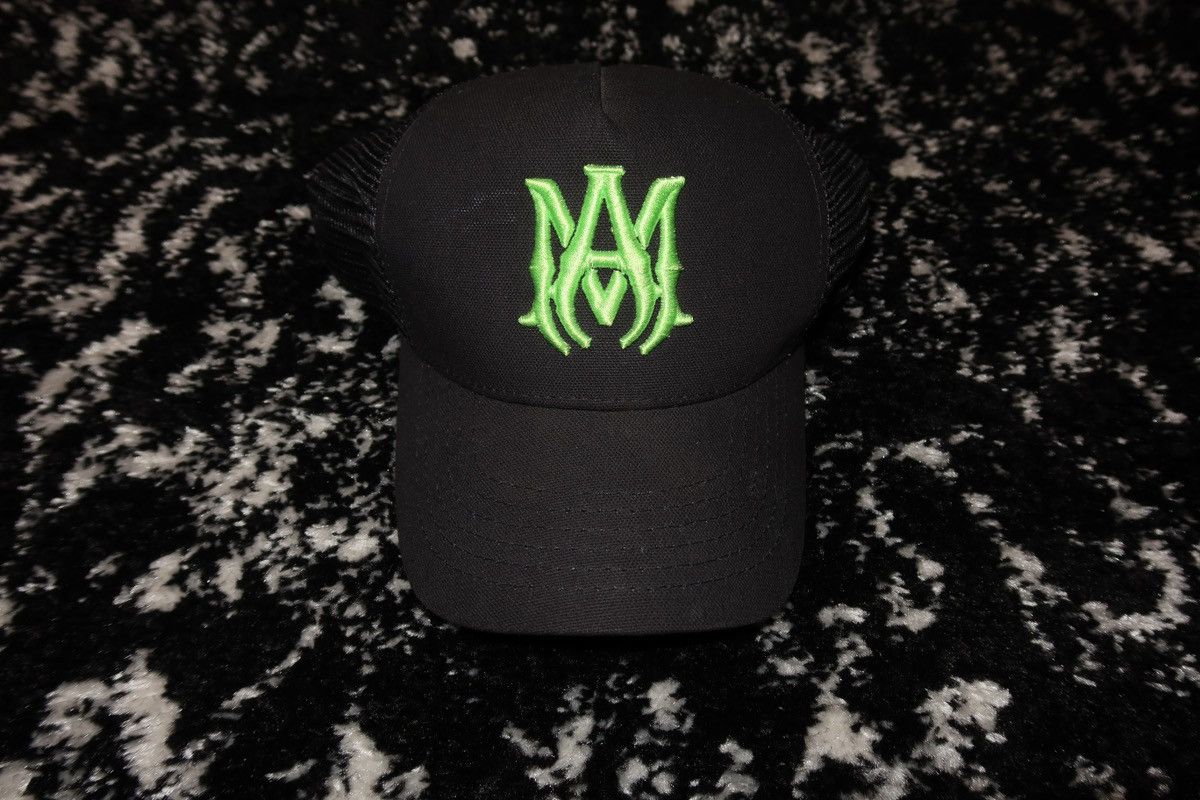 Amiri Amiri New York Exclusive MA Logo Trucker Hat Black Off White
