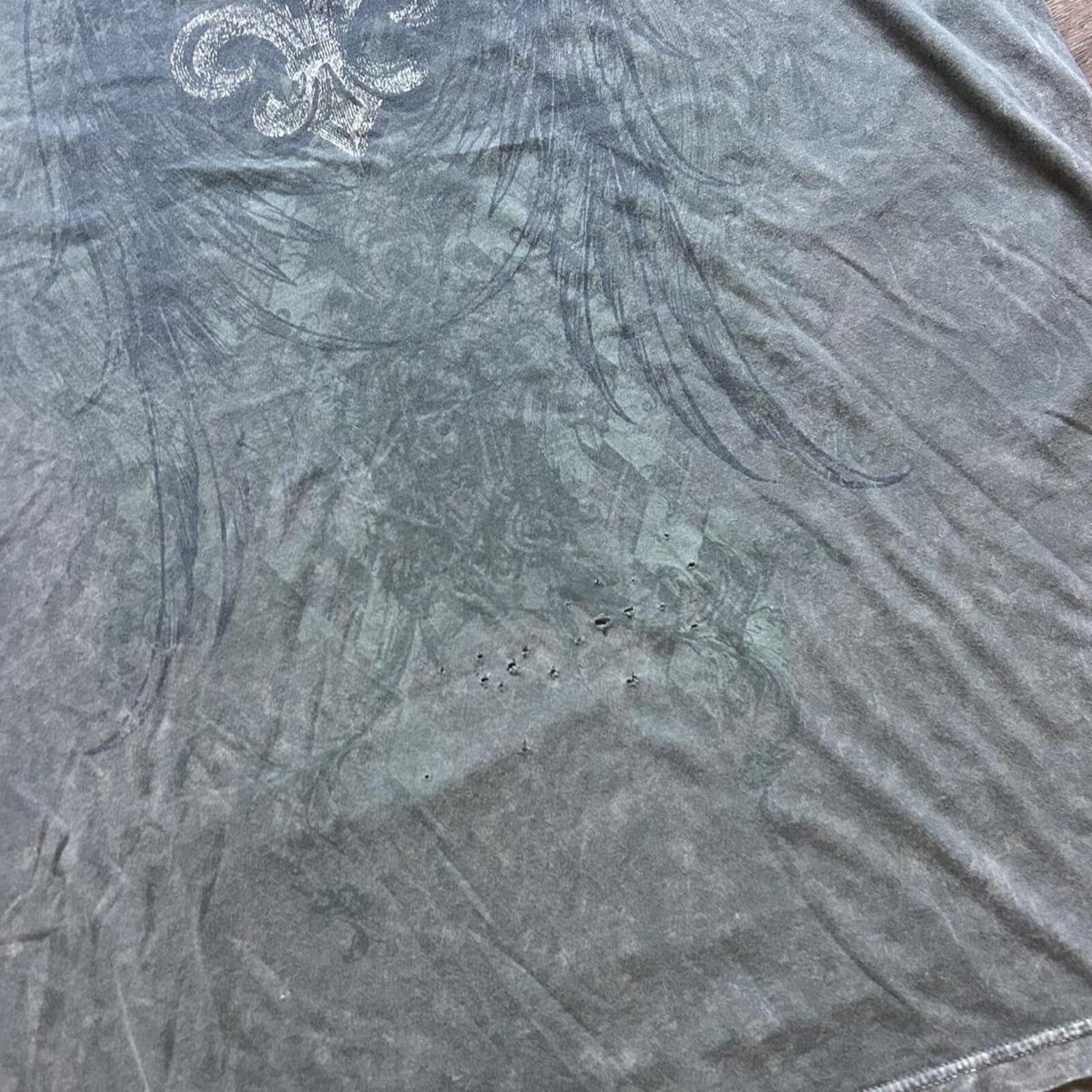 Affliction Sick Green y2k Affliction style t shirt wings cross size XXL Size US XXL / EU 58 / 5 - 3 Thumbnail