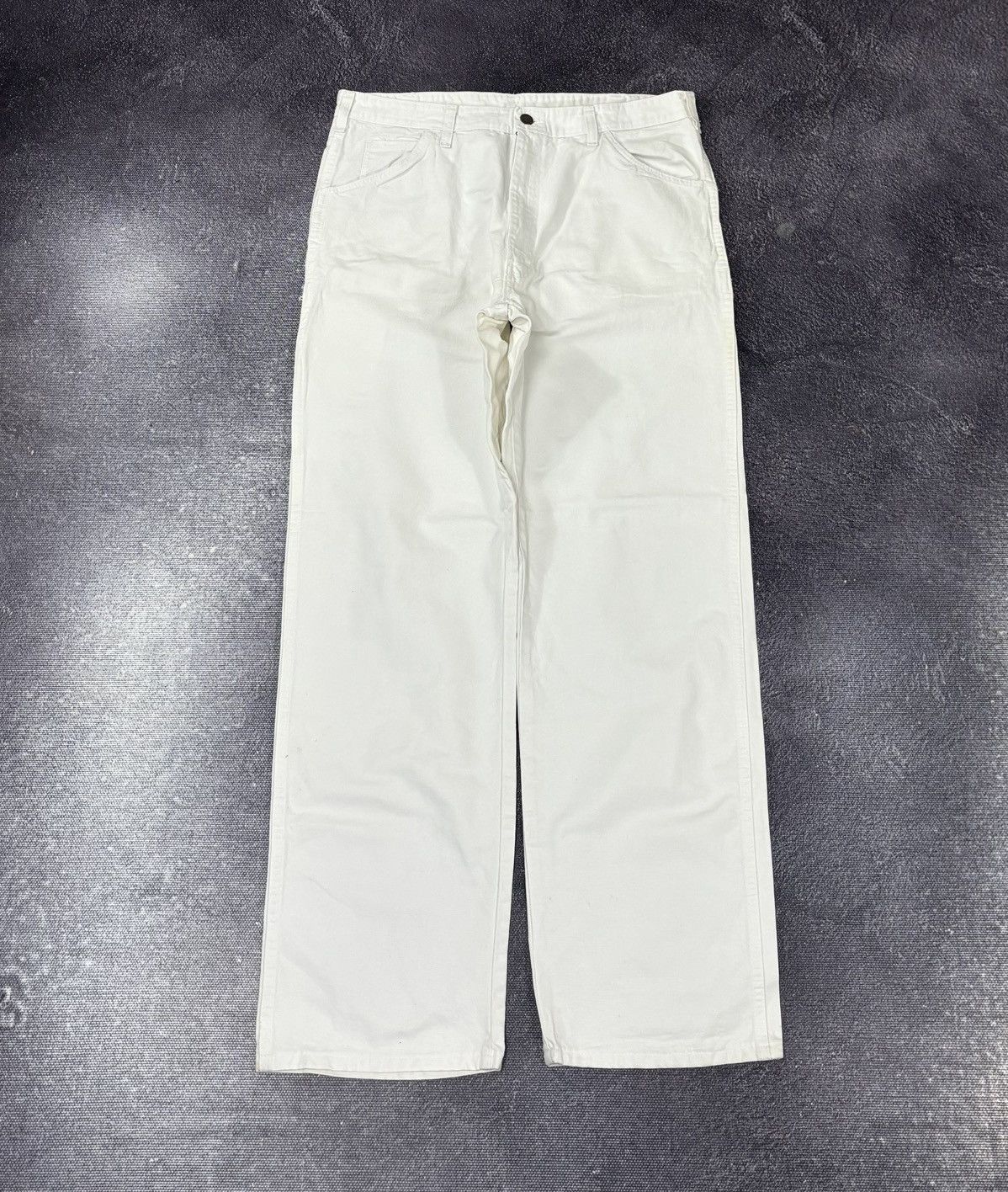 Dickies Vintage 90s Dickies USA White Carpenter Skate Baggy Pants Size US 36 / EU 52 - 2 Thumbnail