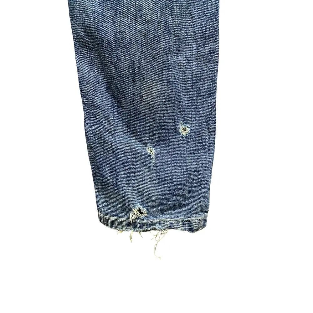 HYDROGEN Hydrogen Luxury Sportwear Jeans Distressed Bones Design Size US 31 - 16 Thumbnail