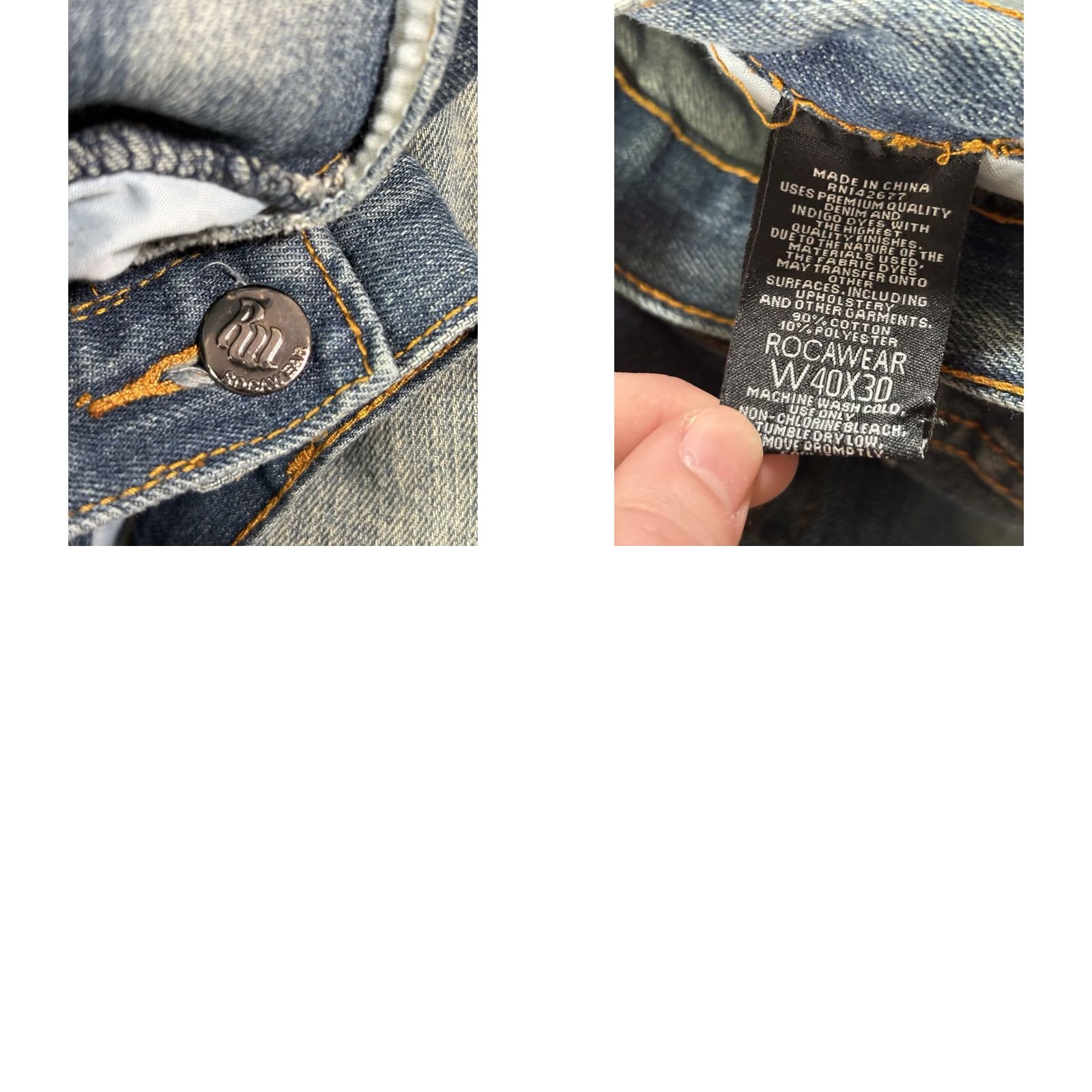 Rocawear Rocawear Jeans Mens 40x30 Blue Hip Hop Y2K Denim Acid Wash Baggy Streetwear Shirt? Size US 40 / EU 56 - 8 Thumbnail
