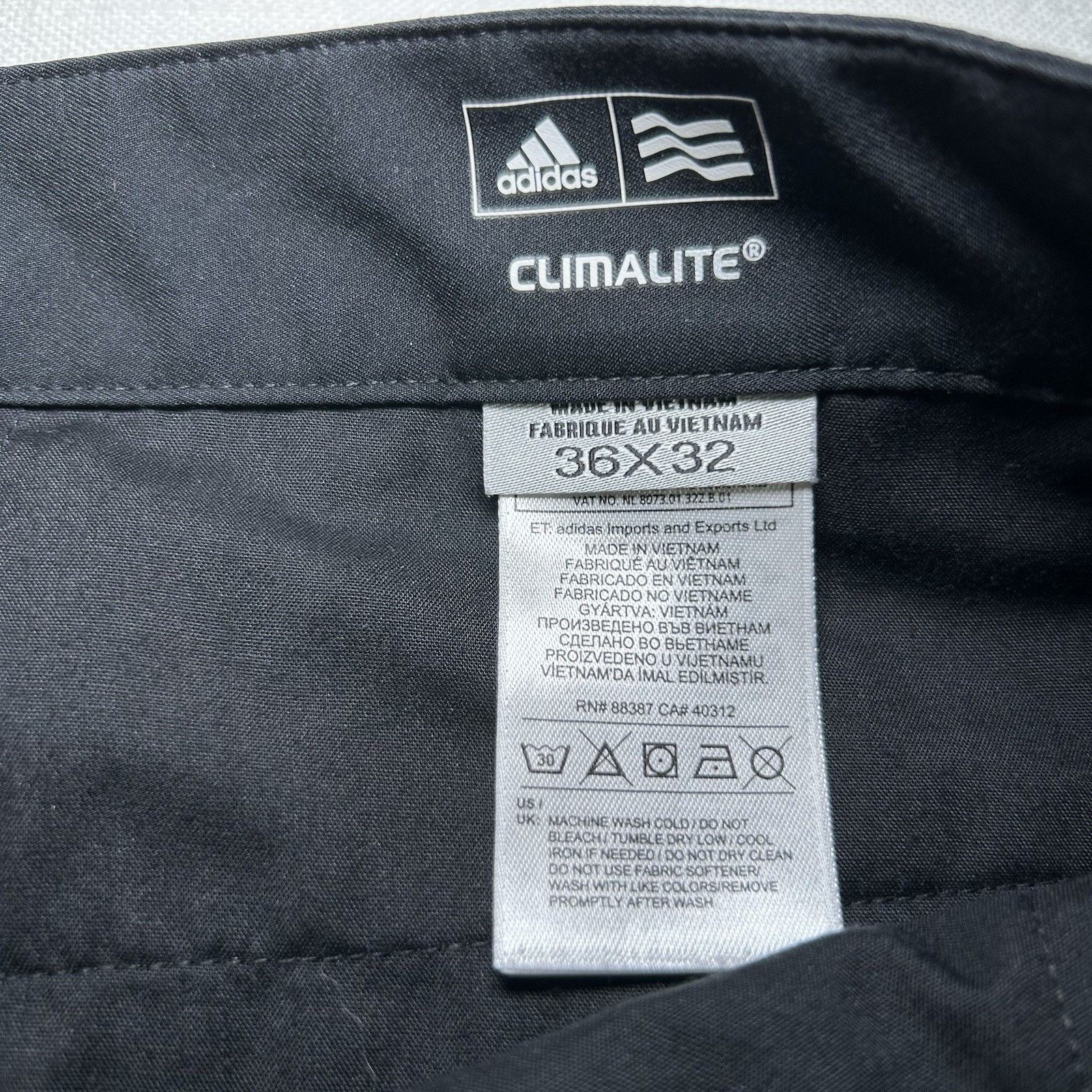 Adidas Adidas Climalite Chino Golf Pants Men 36X32 Black athletic Size US 36 / EU 52 - 5 Thumbnail