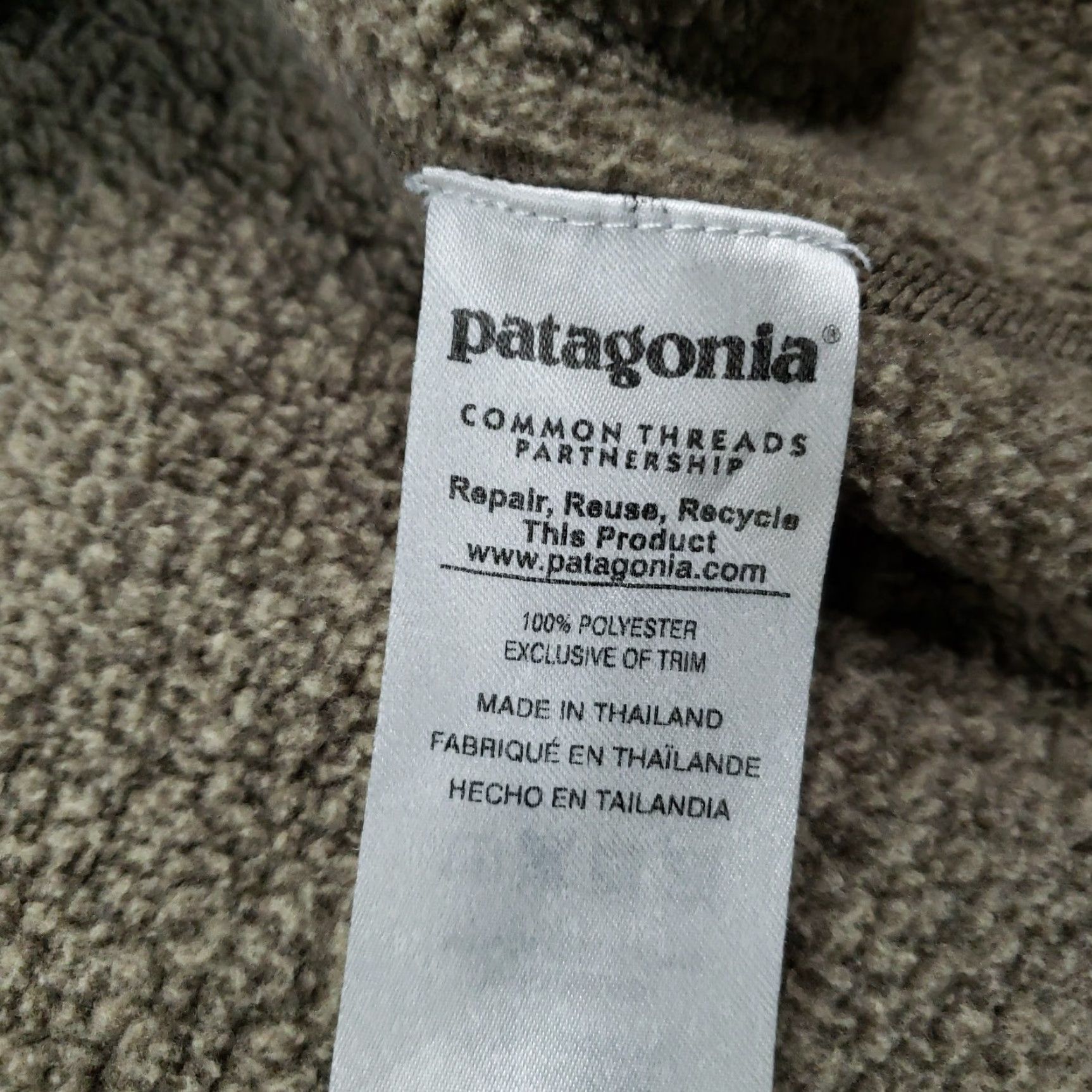 Patagonia Patagonia Pullover Sweater Long Sleeve 1/4 Zip Beige Mens XL Polyester Fleece Outdoor 25522 Size US XL / EU 56 / 4 - 7 Thumbnail