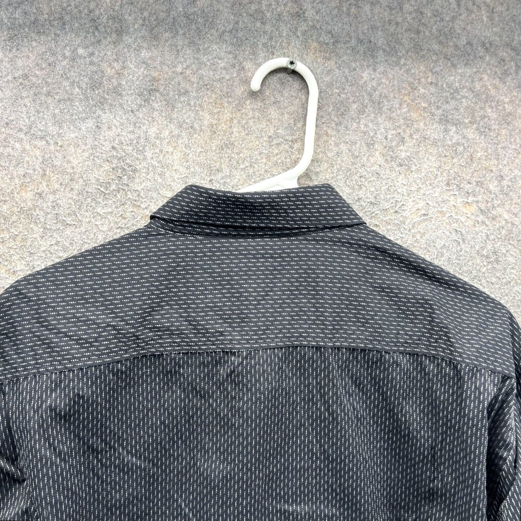 BUGATCHI Bugatchi Shirt Mens XL Black Geometric Long Sleeve Button Front Slim Casual Size US XL / EU 56 / 4 - 7 Thumbnail