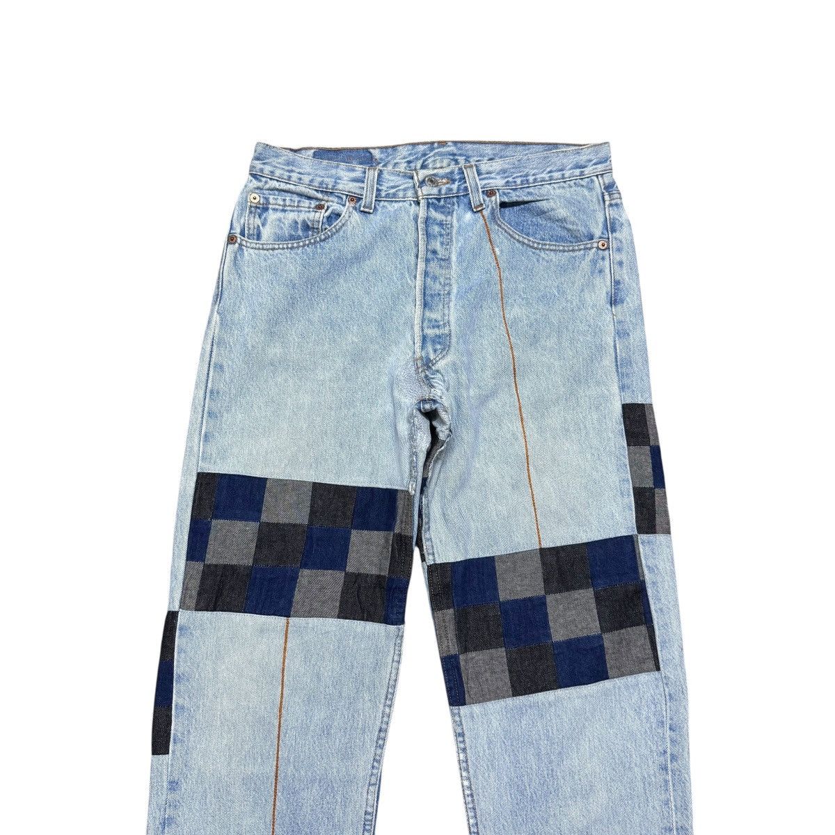 Japanese Brand Vintage Levis 501 Patchwork Jeans Remake By Kalimera Size US 31 - 3 Thumbnail