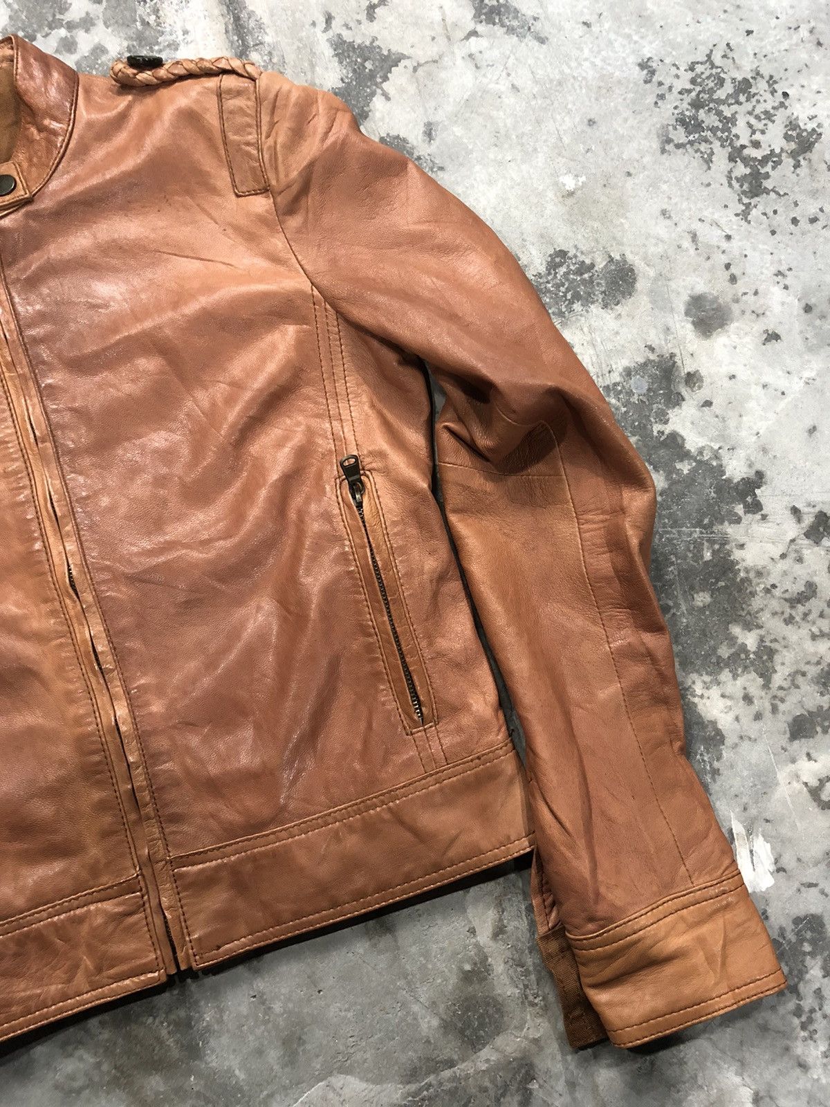 Zara Zara Sheepskin Biker Leather Jacket Size S / US 4 / IT 40 - 2 Thumbnail