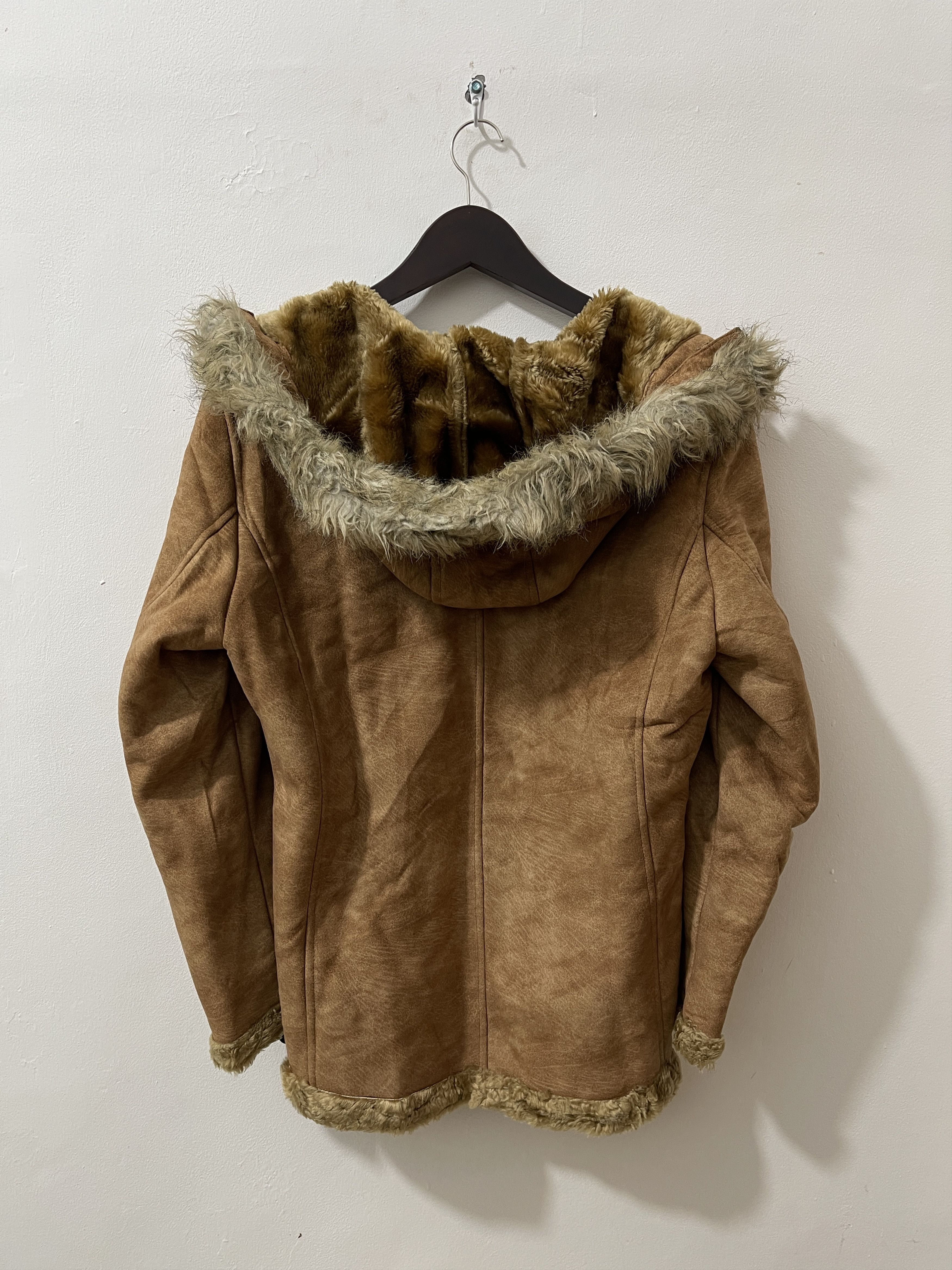 Japanese Brand Unknwn Japan Brown Leather Fur Vkei Style Jacket Size US M / EU 48-50 / 2 - 6 Thumbnail