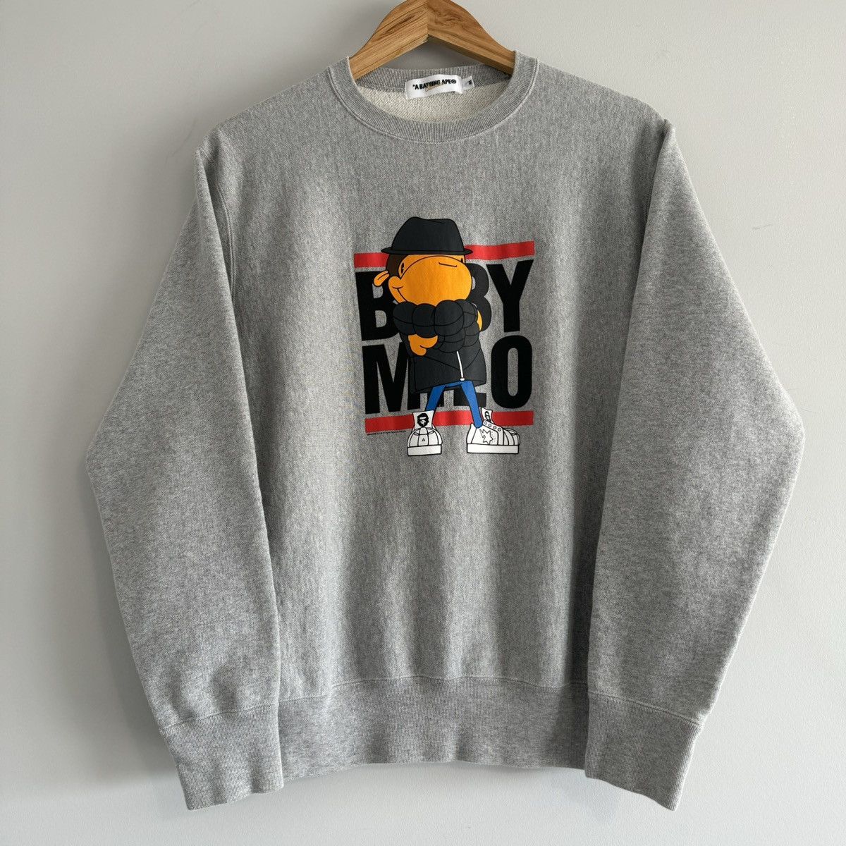Bape OG Baby Milo Run DMC Logo Crewneck Sweater Size US M / EU 48-50 / 2 - 2 Thumbnail