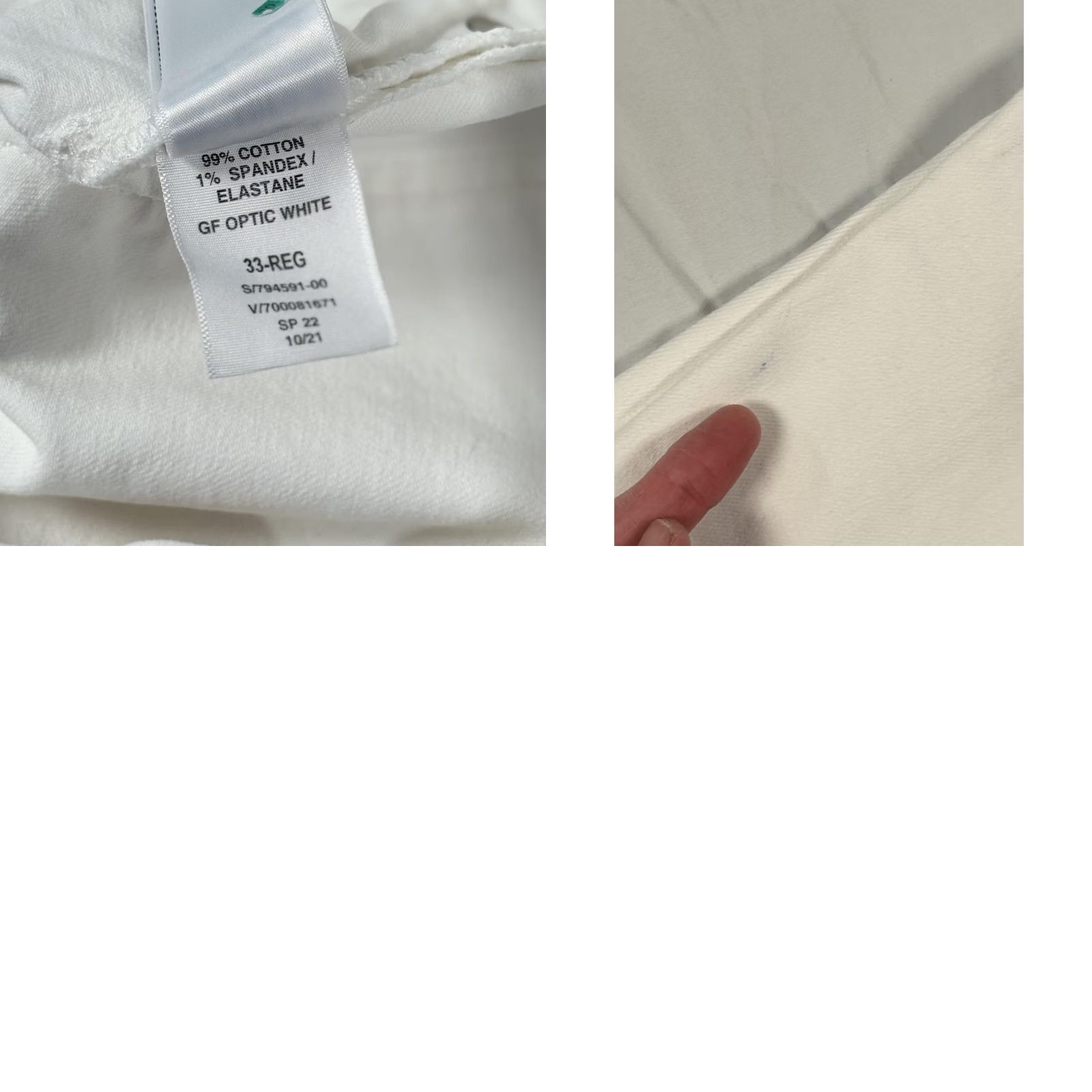 Gap VINTAGE Gap Jeans Womens 33 White Girlfriend Mid Rise Ankle Raw Hem Cropped Denim Size 24" / US 00 / IT 34 - 10 Thumbnail