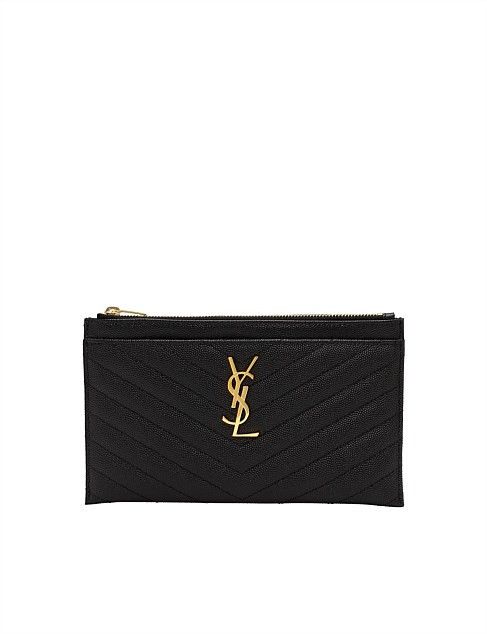 Saint Laurent Paris o1b1hav110125 Size: OS / Cassandre Matelasse Pouch in Black Size ONE SIZE - 1 Thumbnail