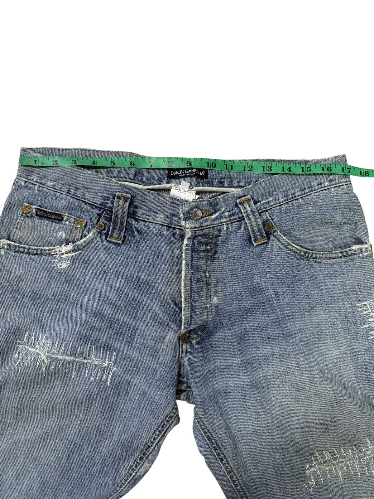 Dolce & Gabbana Flared Jeans Dolce & Gabbana Distressed Boot Cut Denim Size US 33 - 11 Thumbnail