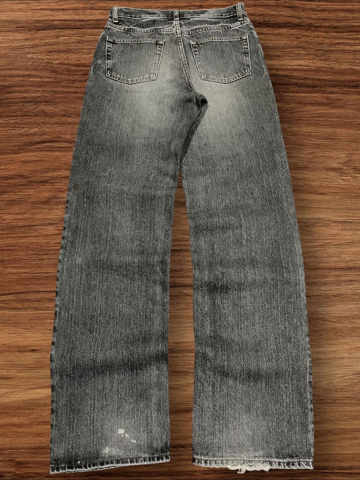 Japanese Brand ⚡️Distressed⚡️Vintage Japanese Brand GL Heart Black Faded Jean Size US 28 / EU 44 - 2 Thumbnail