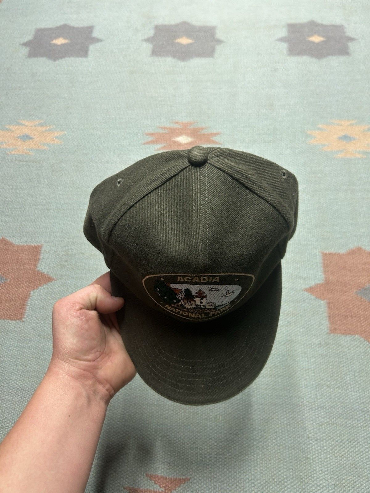 Vintage Vtg fitted hat baseball Acadia national park Maine adult S/M Size ONE SIZE - 3 Thumbnail