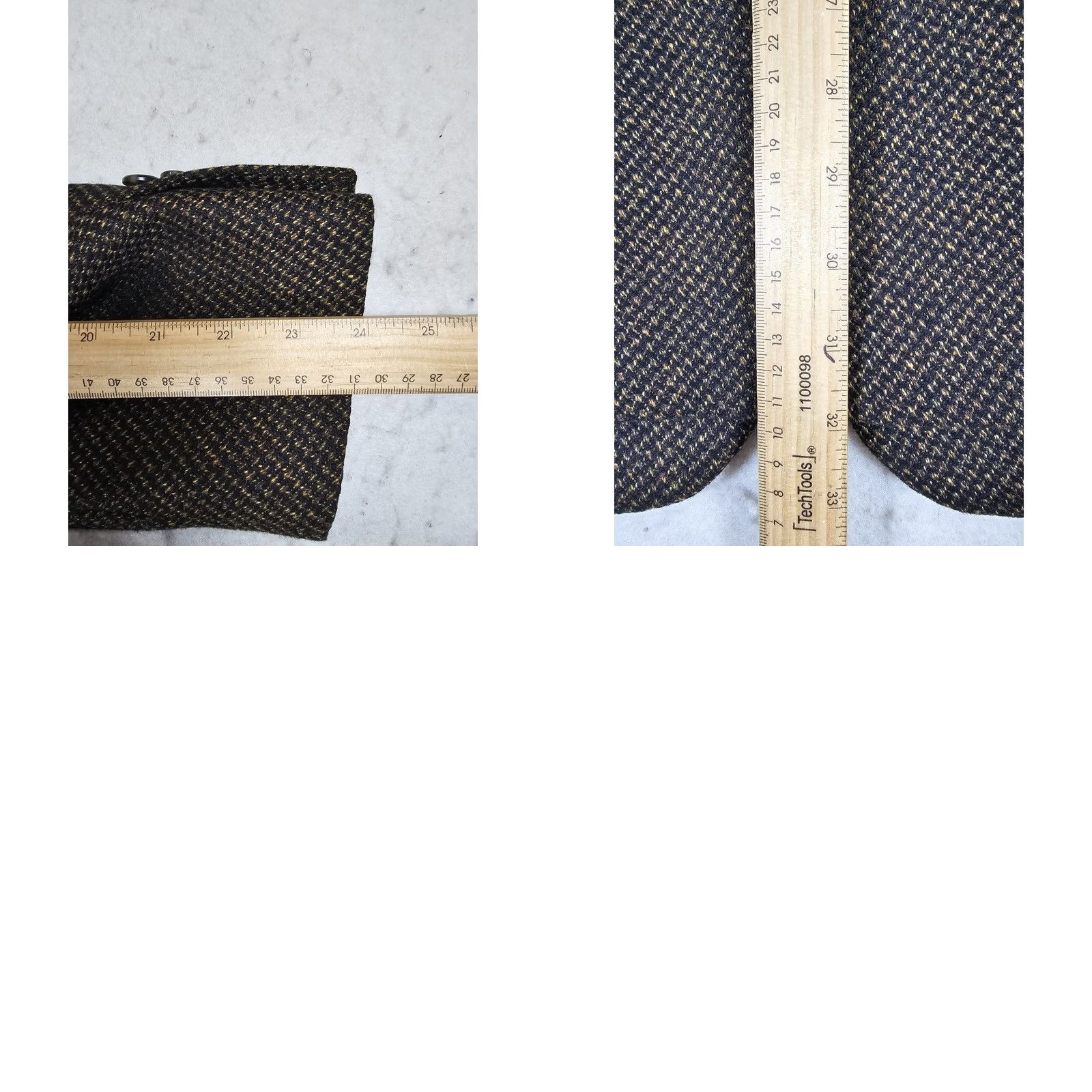 Hugo Boss VINTAGE Hugo Boss Loro Piana Italy Wool & Cashmere Brown Houndstooth Blazer Men's Sz 44R Size 44R - 10 Thumbnail
