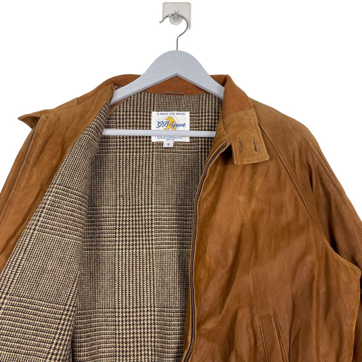 Golden Bear × Taylor Stitch × Vintage 💥90s GOLDEN BEAR LEATHER BOMBER JACKET Size US S / EU 44-46 / 1 - 8 Thumbnail