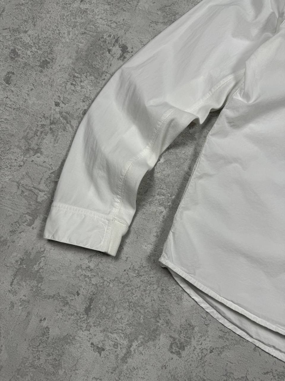 Stone Island Vintage Stone Island White Cotton Light Zip Overshirt Shirt Size US S / EU 44-46 / 1 - 4 Thumbnail
