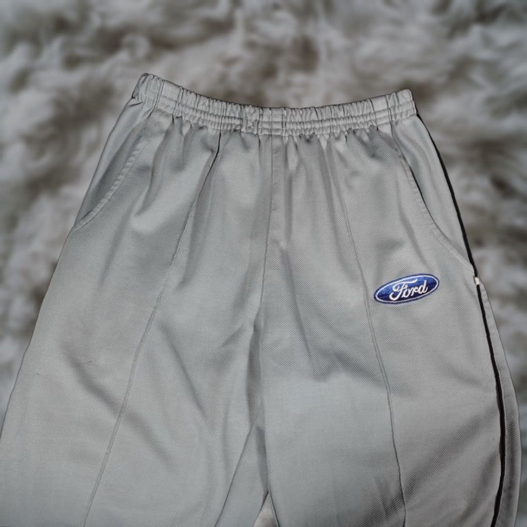 Ford VINTAGE Ford Drawstring Work Pants Mens L 29" Inseam Blue Gray 70s 80s Jogger/Workwear Mens Size US 33 - 1 Thumbnail