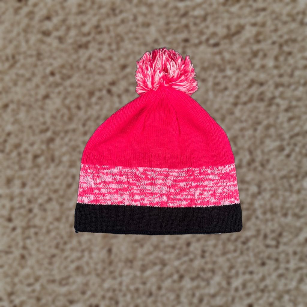 Pinko isotoner Beanie Toque Womens One Size Pink Knit Acrylic Polyester Lined Hat/Cap Winter Ski Womens OS Pink Beanie Size ONE SIZE - 1 Thumbnail