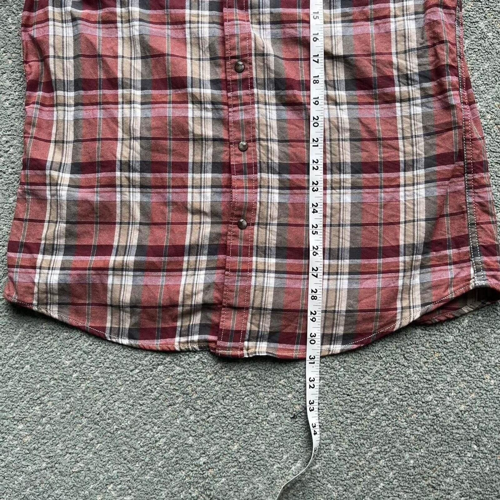 Eddie Bauer Eddie Bauer Snap Button Plaid Mens Large Long Sleeve Flannel Size US L / EU 52-54 / 3 - 6 Thumbnail