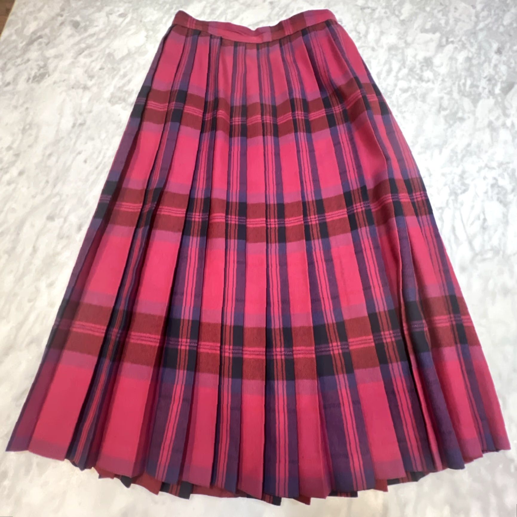 Evan Picone VINTAGE Evan Picone Skirt 10 Worsted Wool Pleated Plaid Maxi School Girl Size 32" / US 10 / IT 46 - 2 Thumbnail