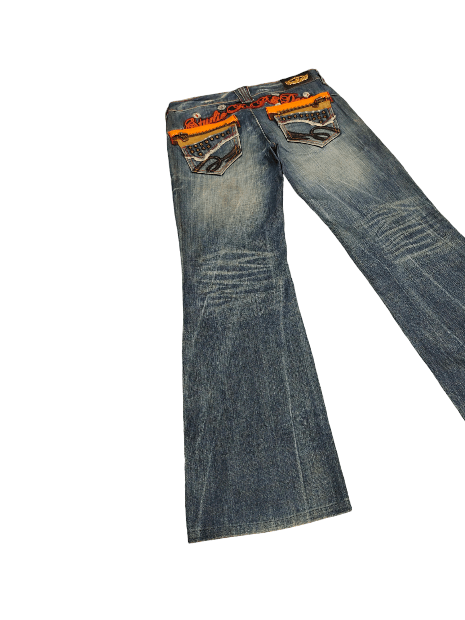 Le Grande Bleu (L.G.B.) Flare Jeans Studio RP Spell Out Clawmark Boot Cut Y2k Goa Size US 28 / EU 44 - 2 Thumbnail