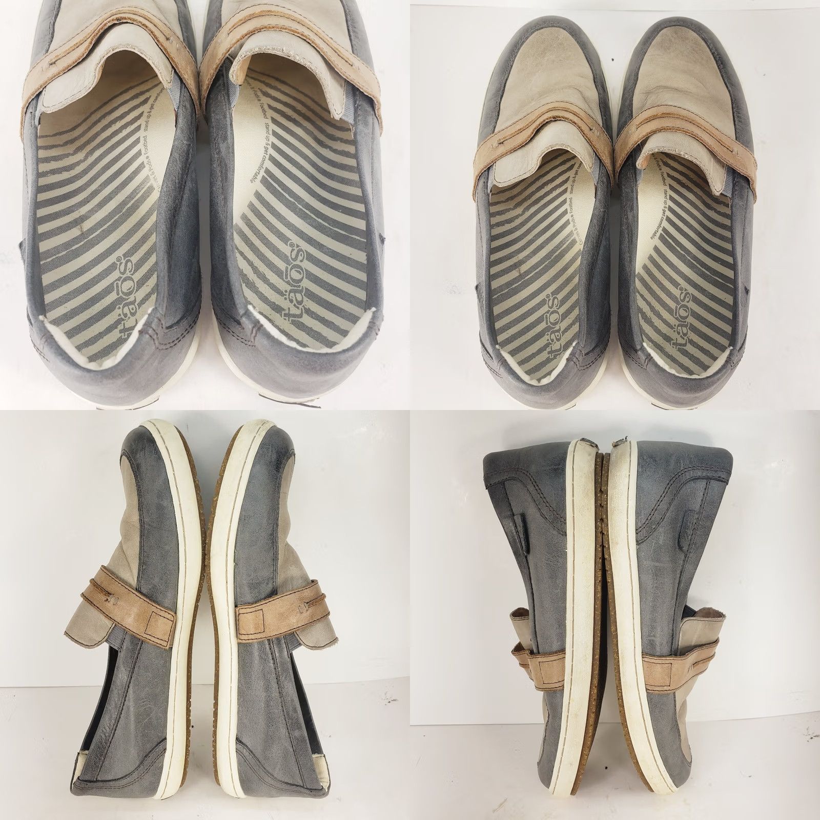 Taos Taos Upward Leather Loafer Women Size 9 Navy Beige Brown Activewear Flat Shoes Size US 9 / IT 39 - 8 Thumbnail