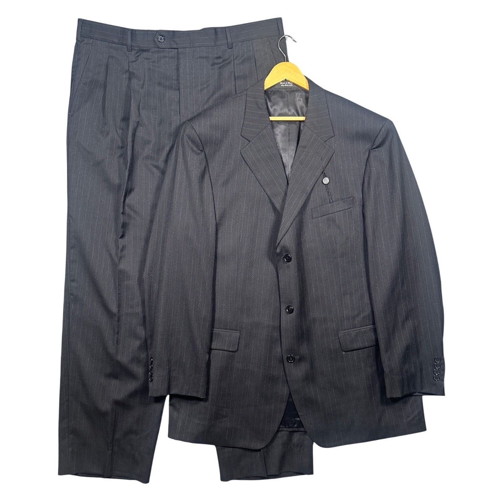 Other Gianfranco Ruffini Suit Mens 48XL Charcoal Grey Pinstripe Size 48L - 1 Thumbnail