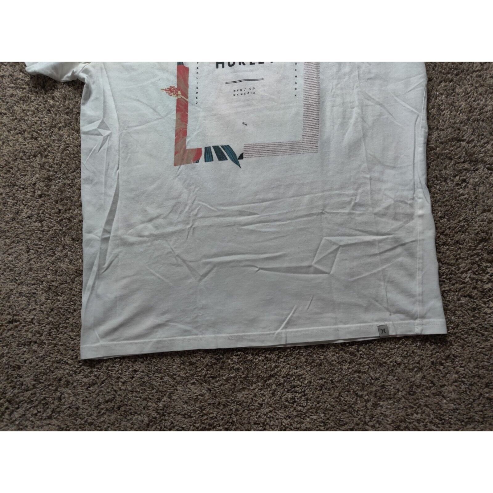 Hurley Hurley Shirt Adult Mens Large White Box Logo Spell Out Size US L / EU 52-54 / 3 - 4 Thumbnail