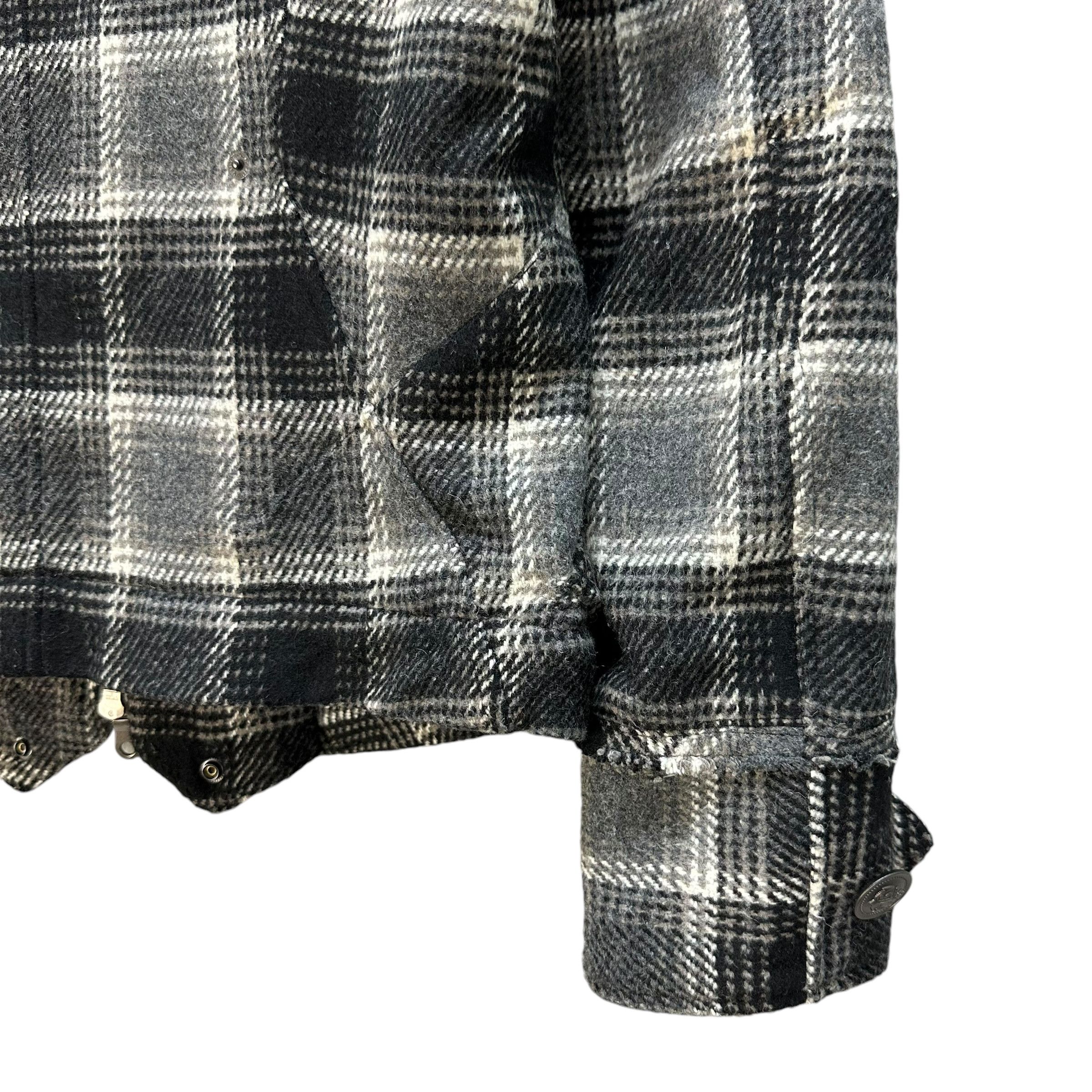 PPFM PPFM Studded Logo Fur Hoodie Tartan Crop Jacket #A54-1246 Size US S / EU 44-46 / 1 - 22 Thumbnail