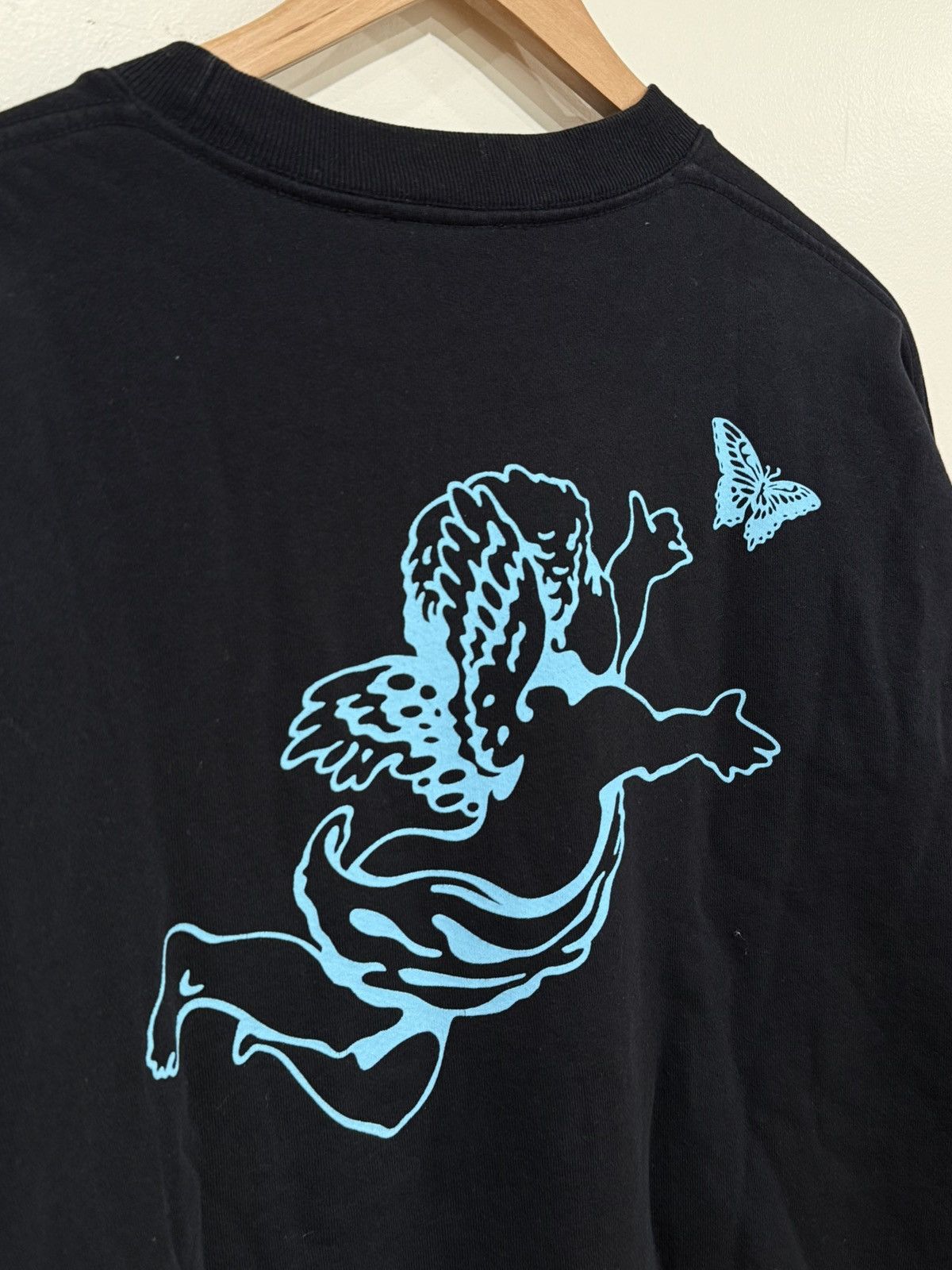 Girls Don't Cry Angel Sweater Crewneck Black Ice Blue