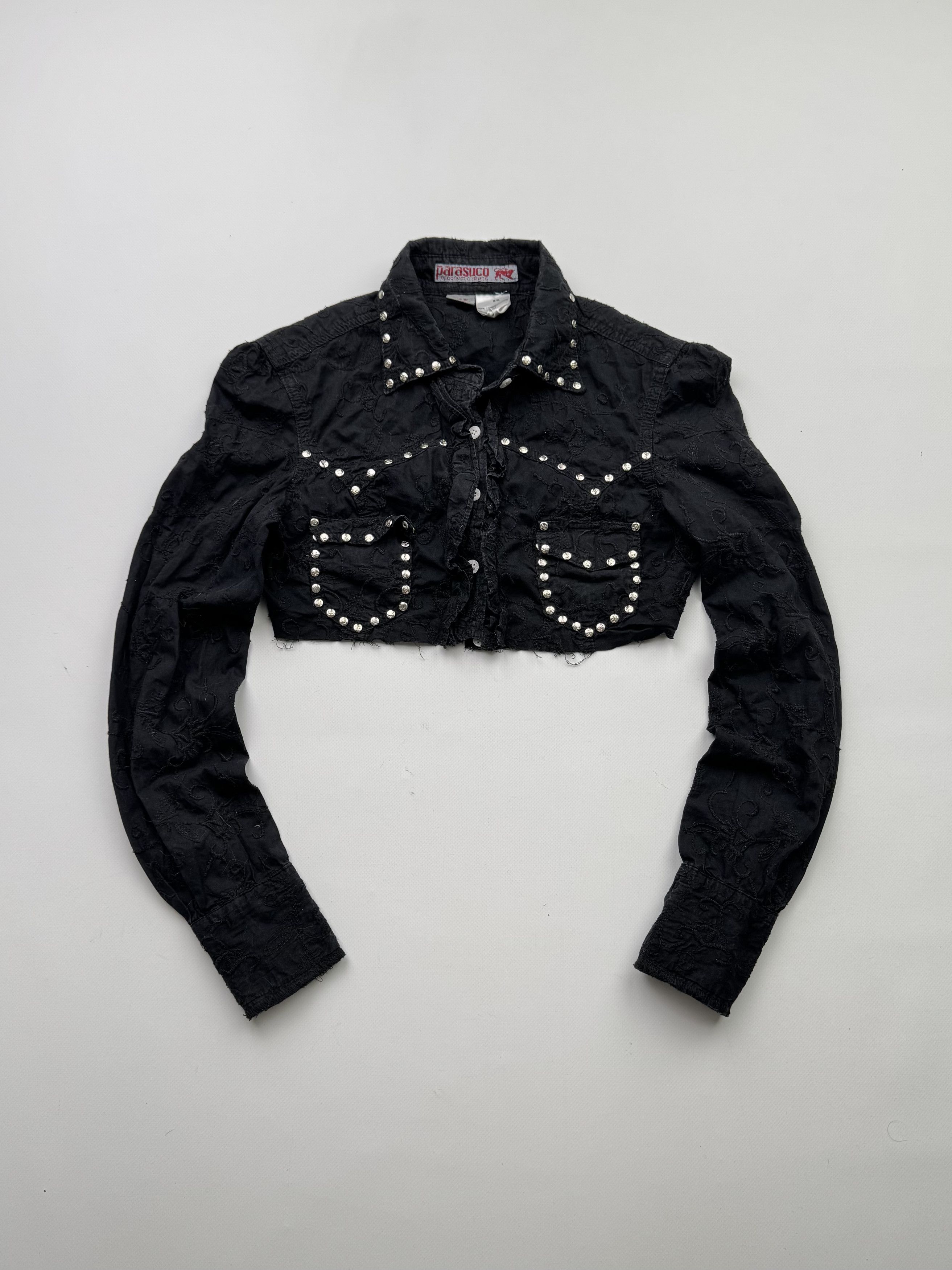 Japanese Brand Vintage Cropped Blouse B600(V176)E2 Size S / US 4 / IT 40 - 1 Thumbnail