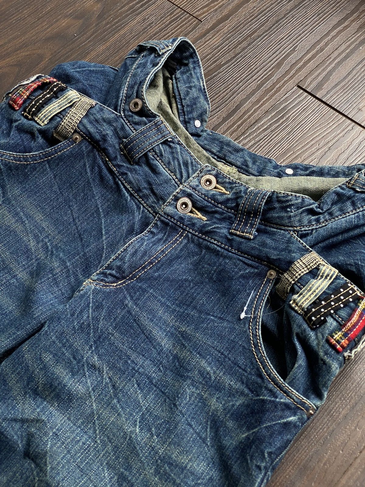 Japanese Brand JAPANESE BRAND DOUBLE WAIST WHISKER Size US 32 / EU 48 - 4 Thumbnail