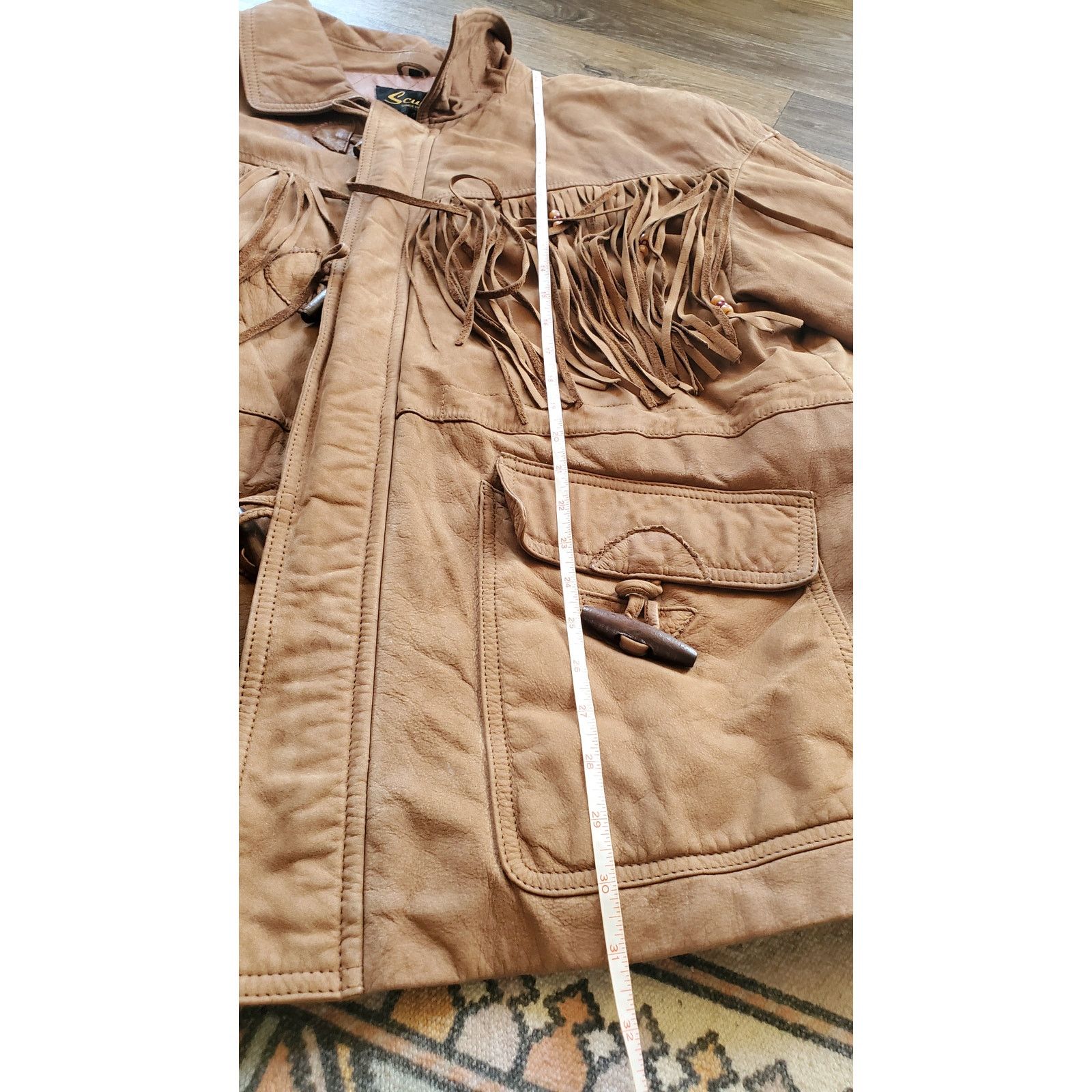 Scully Leather Vintage Scully Leather Western Jacket Fringe Aztec Brown 44 Size US L / EU 52-54 / 3 - 6 Thumbnail