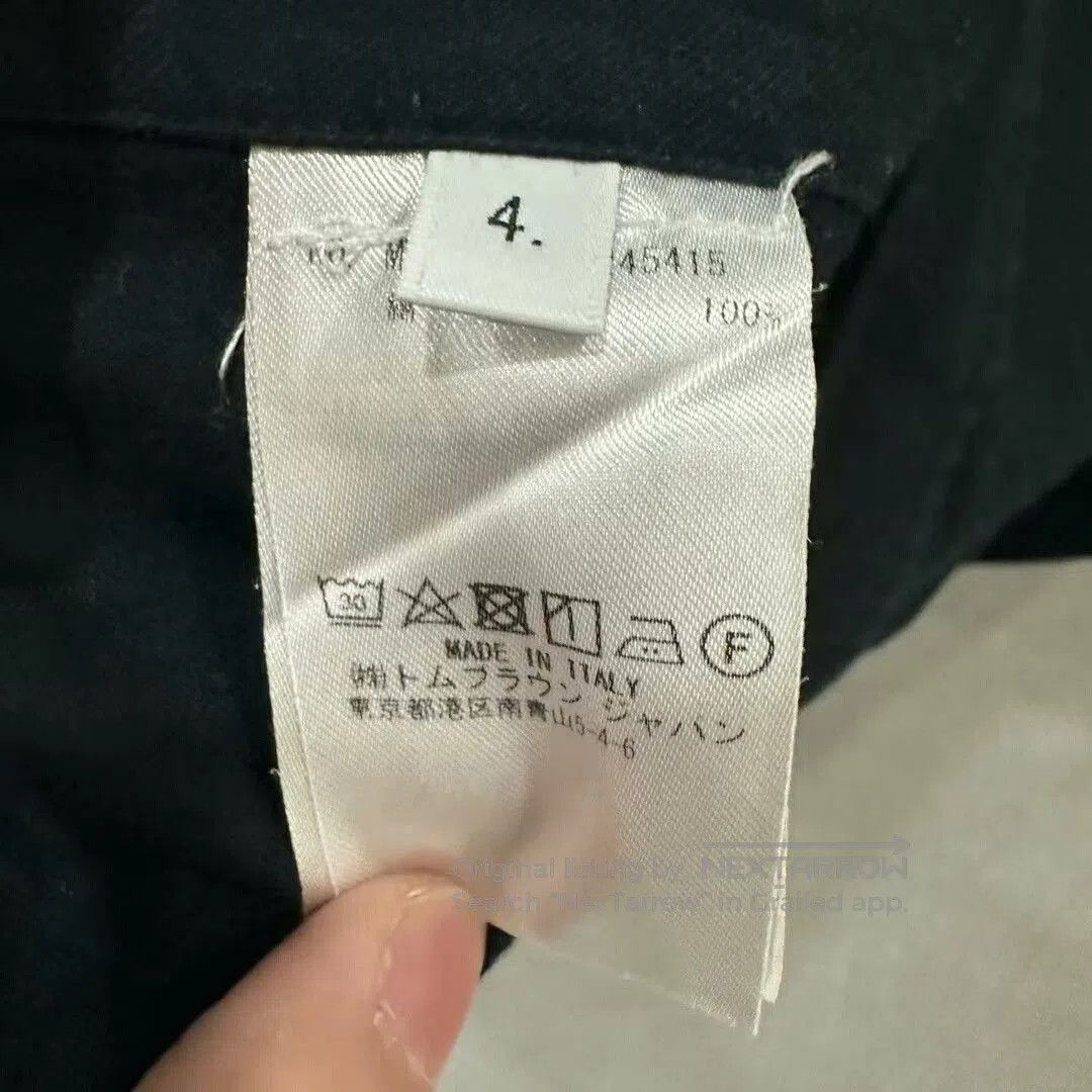 Thom Browne navy four-stripe shirt by Thom Browne. Size US M / EU 48-50 / 2 - 5 Thumbnail