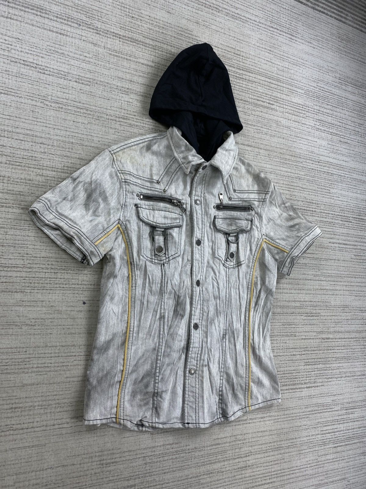 In The Attic 🔥STEALS In The Attic Wash Grey Detachable Punk Jacket Size US M / EU 48-50 / 2 - 3 Thumbnail