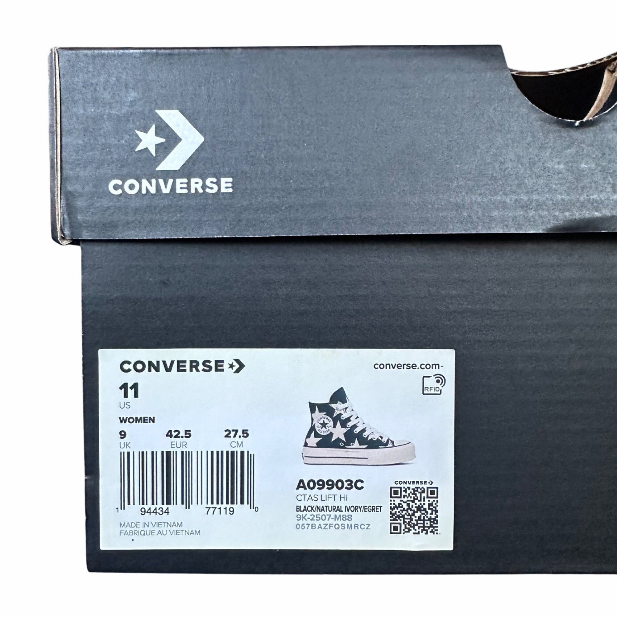 Converse ⭐Converse Chuck Taylor All Star Lift Platform Hi Large Stars Size US 11 / IT 41 - 8 Thumbnail