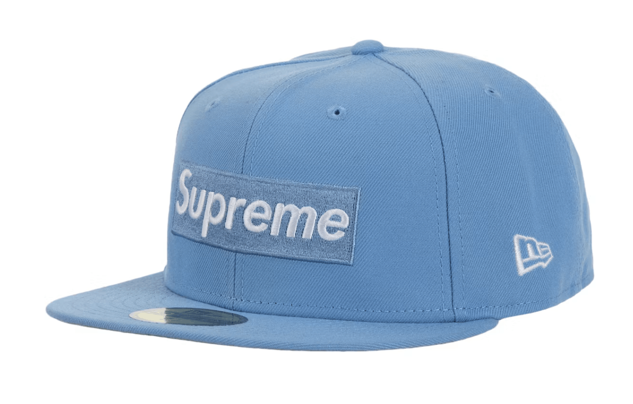 Supreme MLB Teams Box Logo New Era 59Fifty Cap Blue 7 5/8