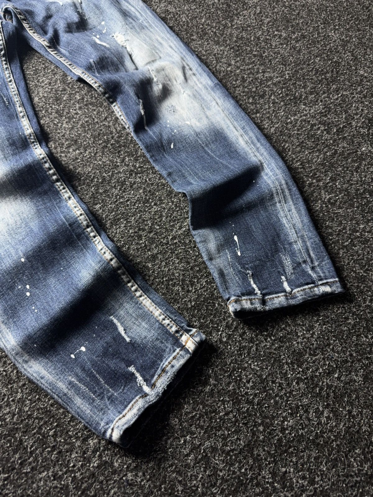 Dsquared2 Luxury Dsquared2 Bros Western Distressed Paint Skinny Jeans Size US 30 / EU 46 - 4 Thumbnail