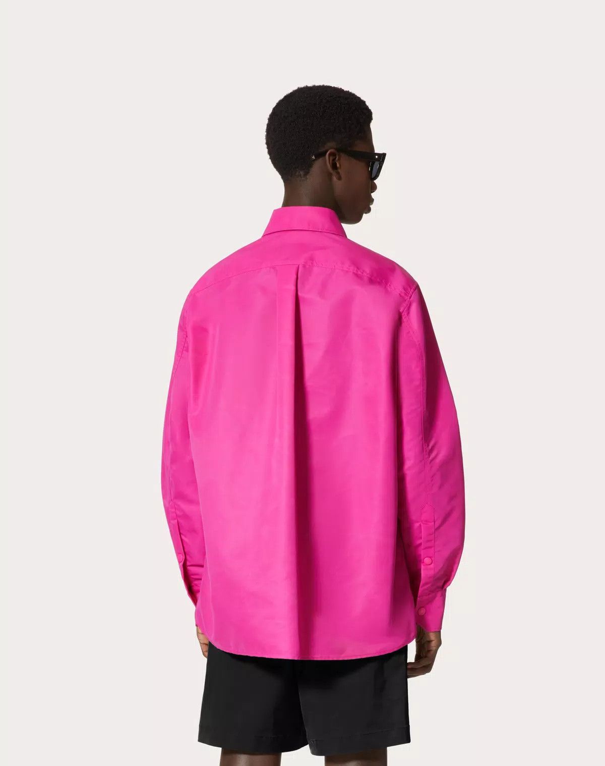 Valentino oc11z0625 Nylon Shirt Jacket in Pink Size US M / EU 48-50 / 2 - 6 Thumbnail