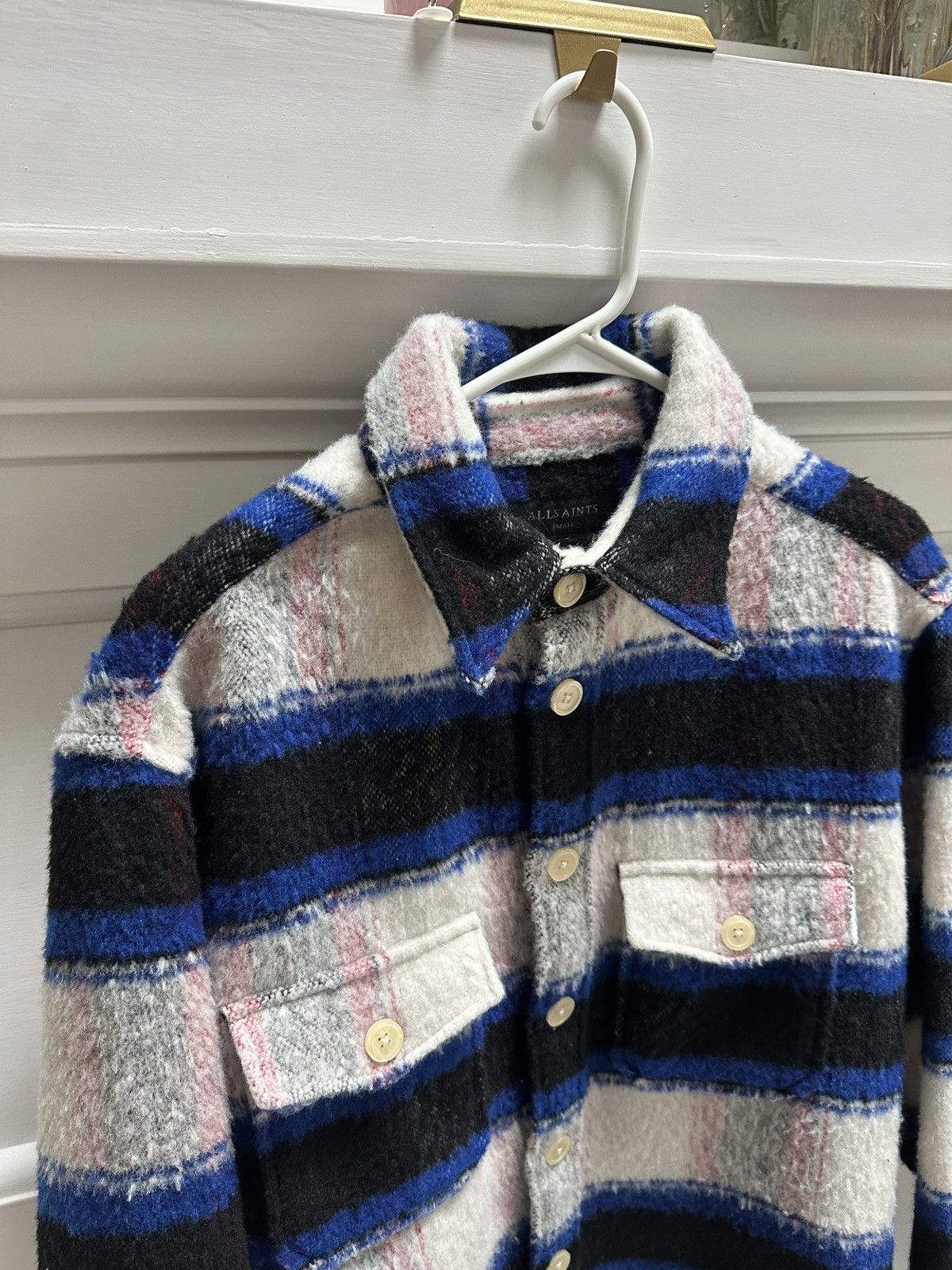 Allsaints Allsaints Rayado Ls Wool Flannel Size US S / EU 44-46 / 1 - 2 Thumbnail
