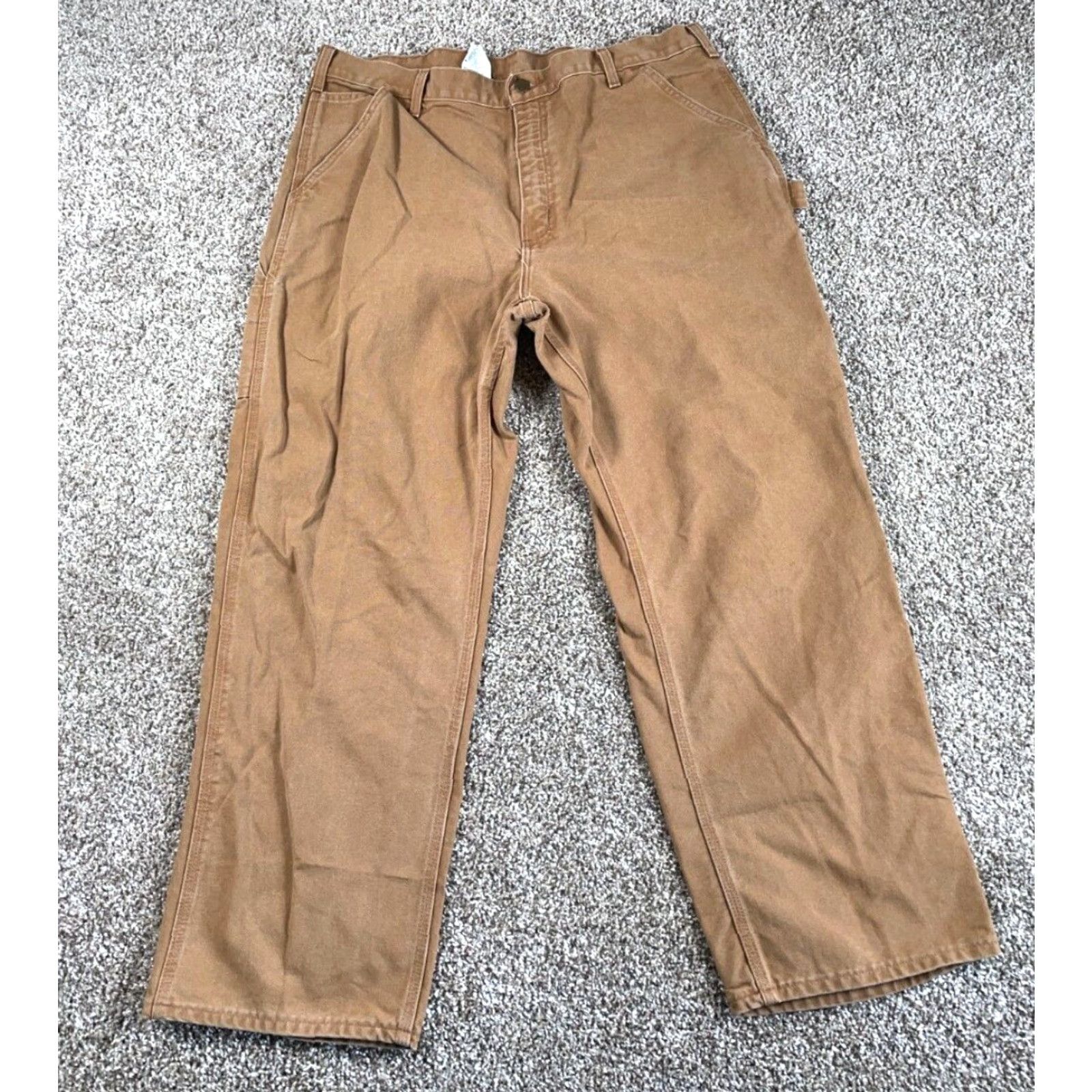 Carhartt VINTAGE Carhartt Pants Carpenter Canvas Men's 38 x 30 Brown USA Made Size US 38 / EU 54 - 2 Thumbnail