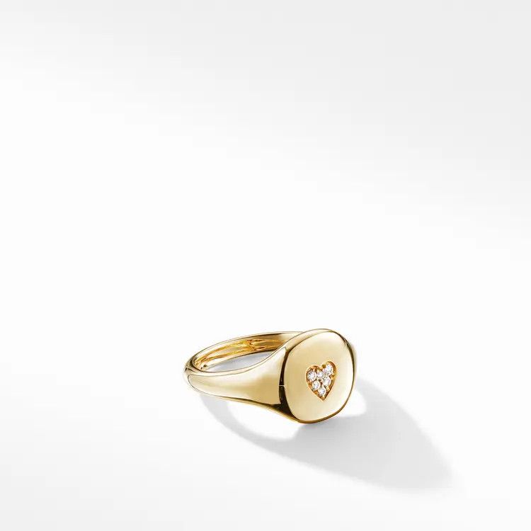 David Yurman o1s1wg111025 R14003D /Size 9 / Heart Pinky Ring in Golden Size ONE SIZE - 1 Thumbnail