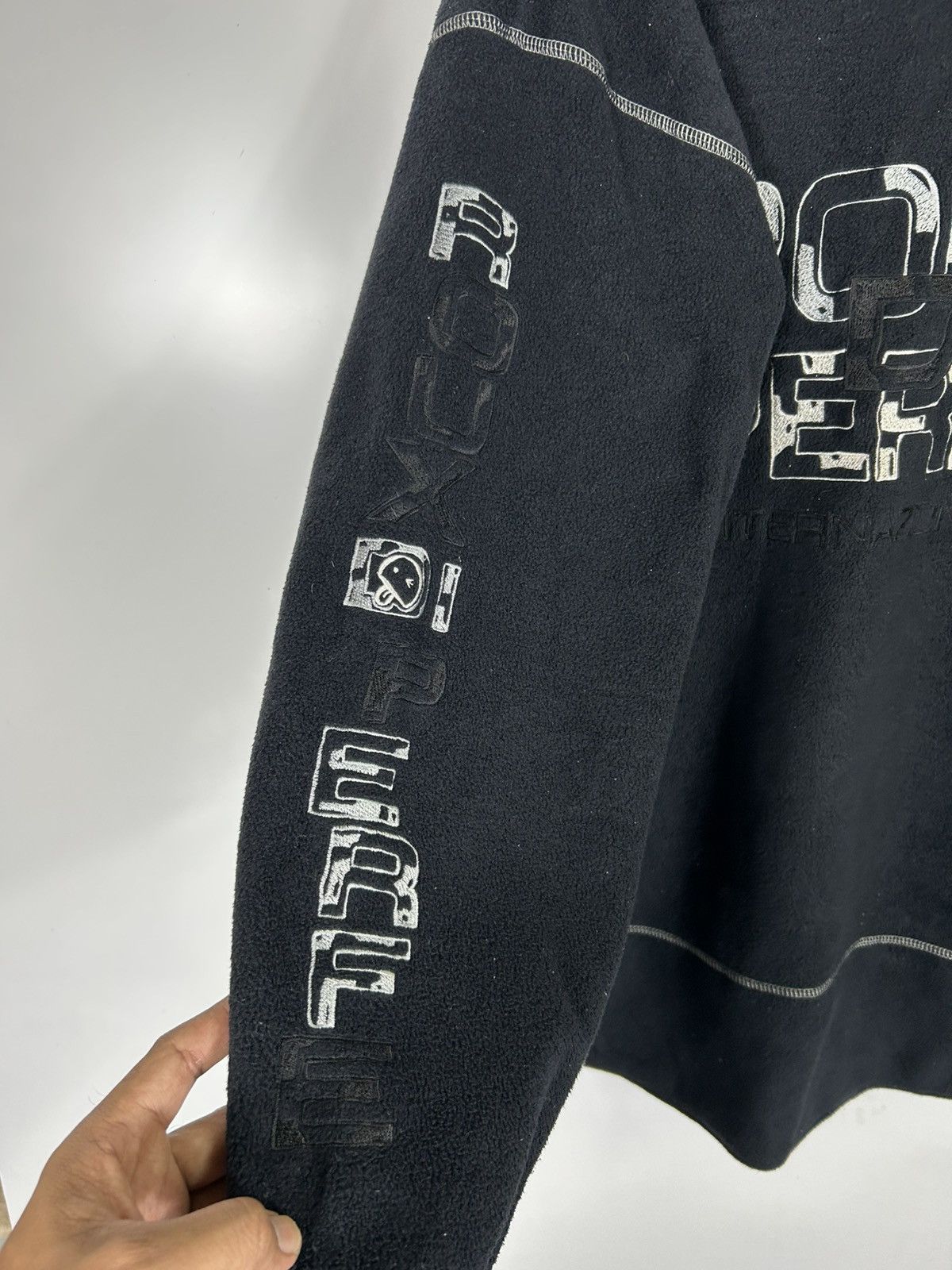 Japanese Brand ⚡️Vintage Roux Di Perfe Fleece Hoodies Half Zipper Sweatshirt Size US L / EU 52-54 / 3 - 16 Thumbnail